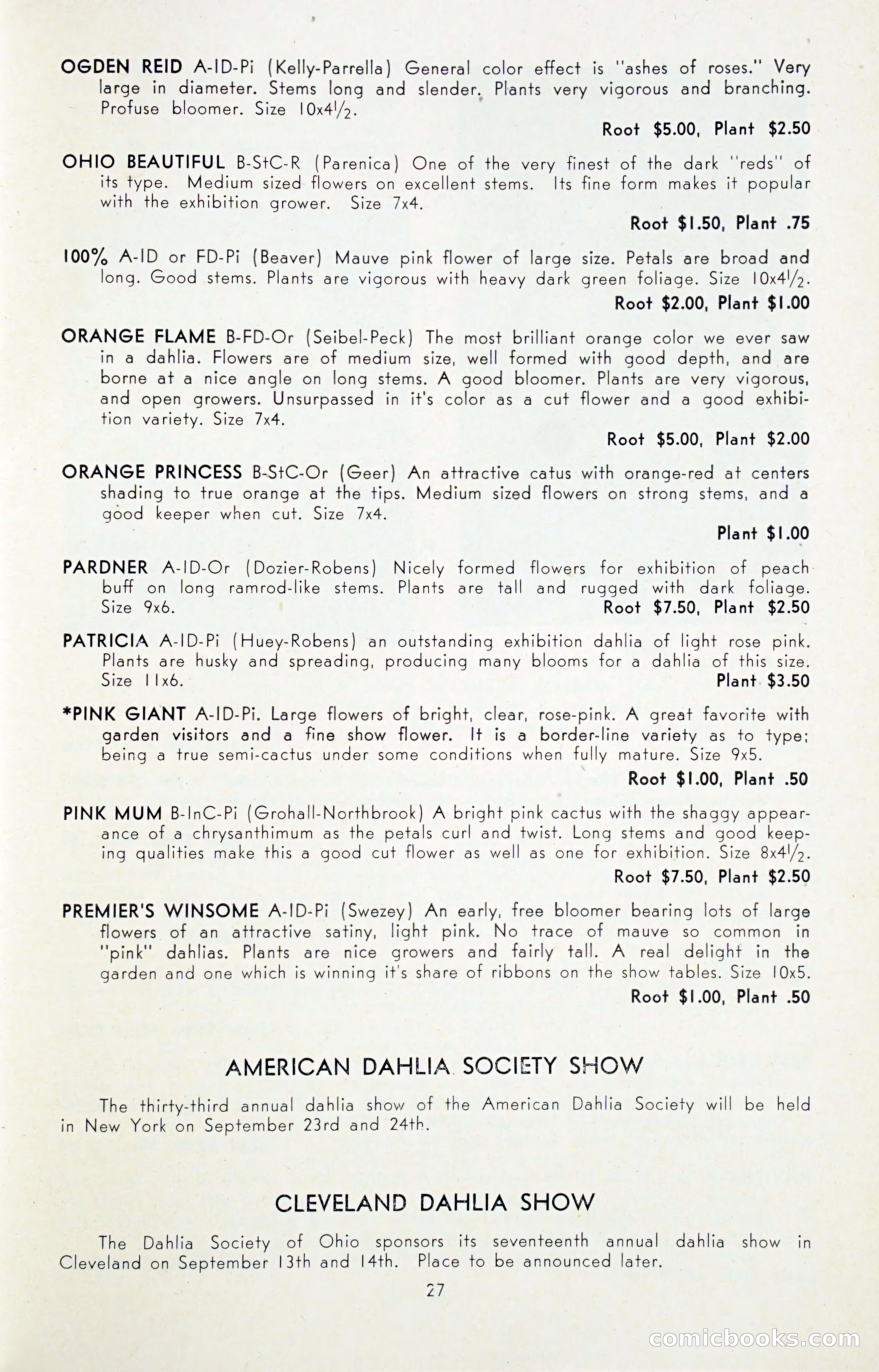 Dahlia Blue Book for 1947 — page 32 of 54