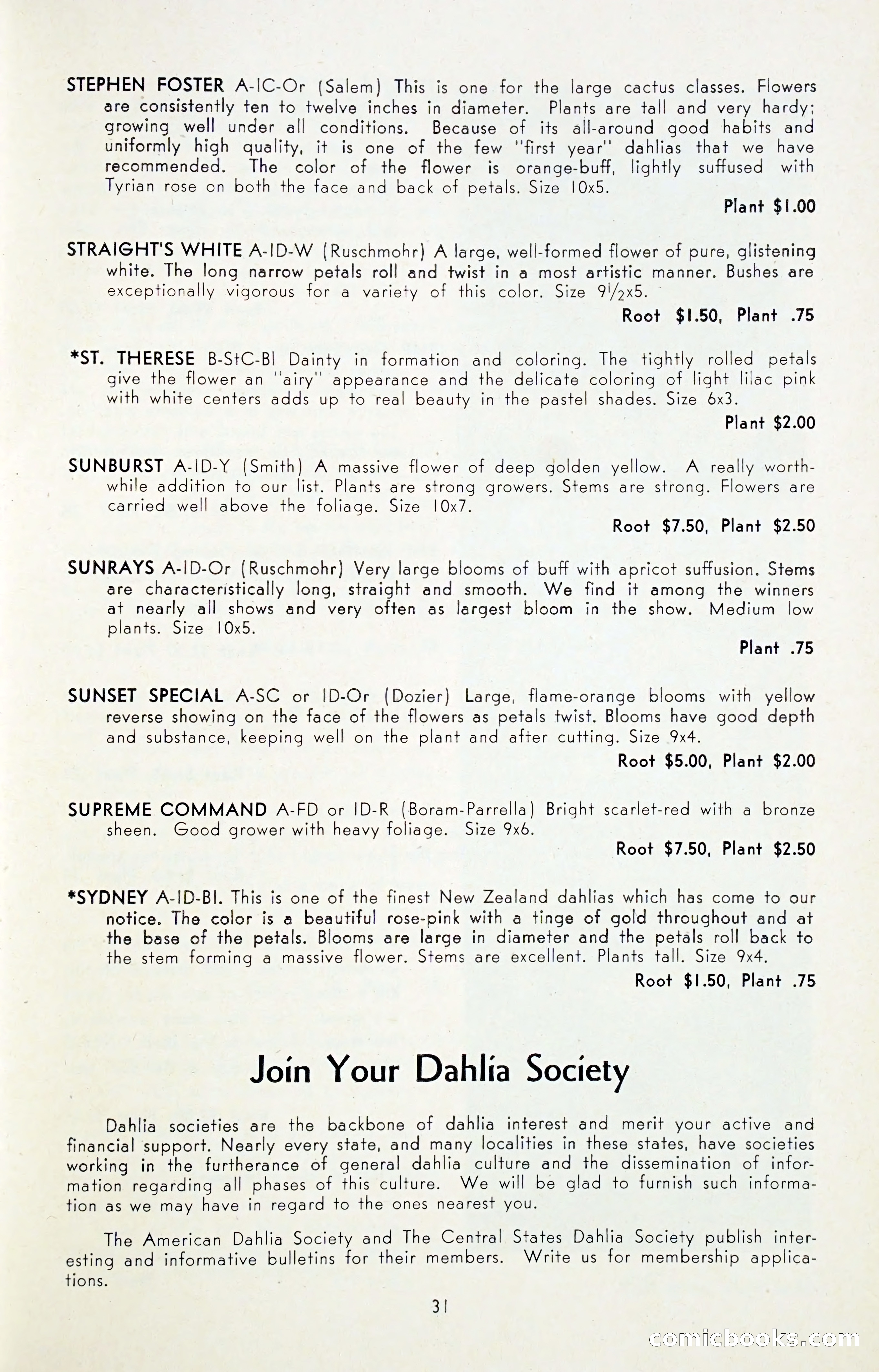 Dahlia Blue Book for 1947 — page 36 of 54