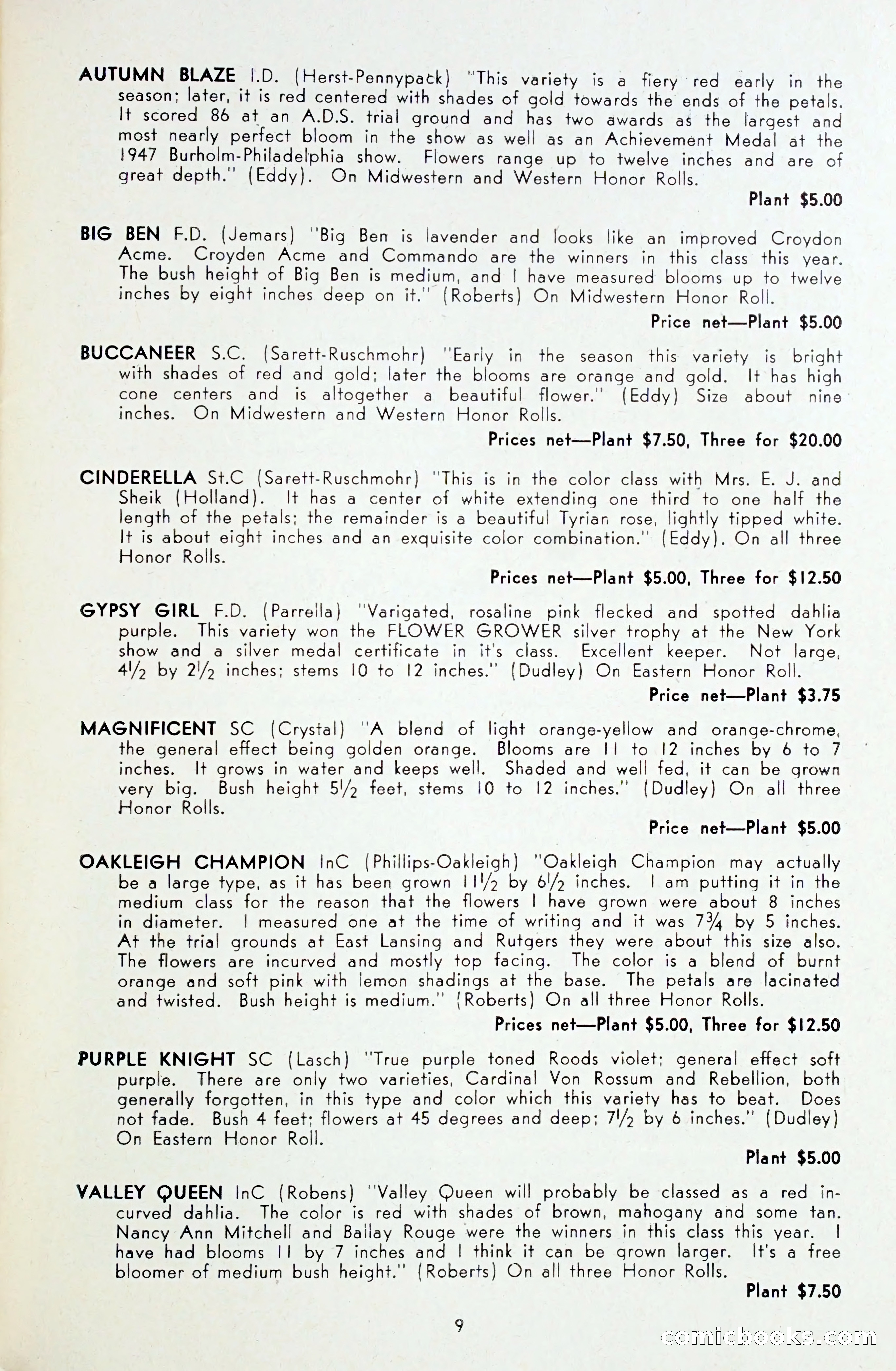 Dahlia Blue Book for 1948 — page 14 of 58