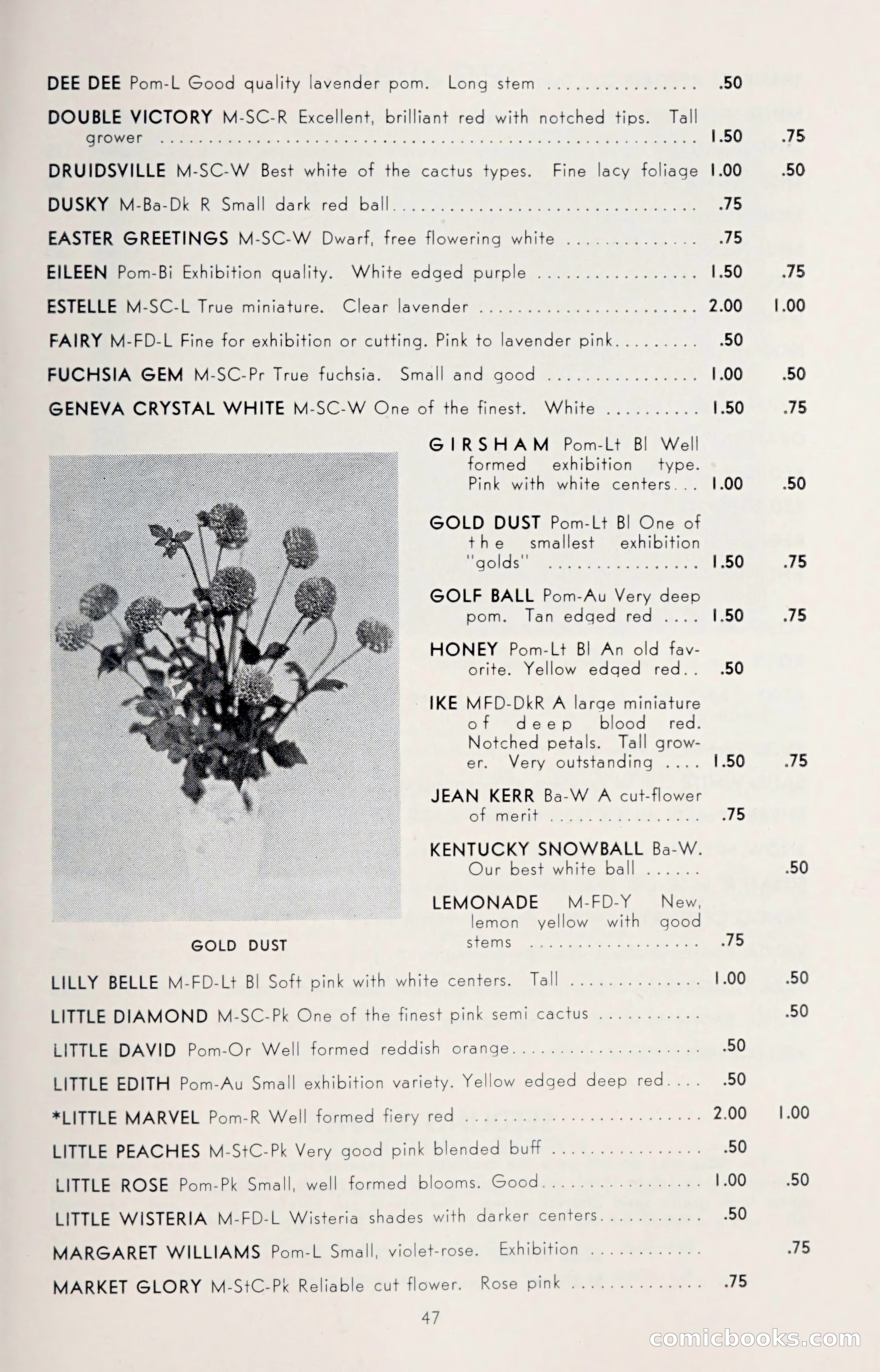 Dahlia Blue Book for 1950 — page 51 of 64
