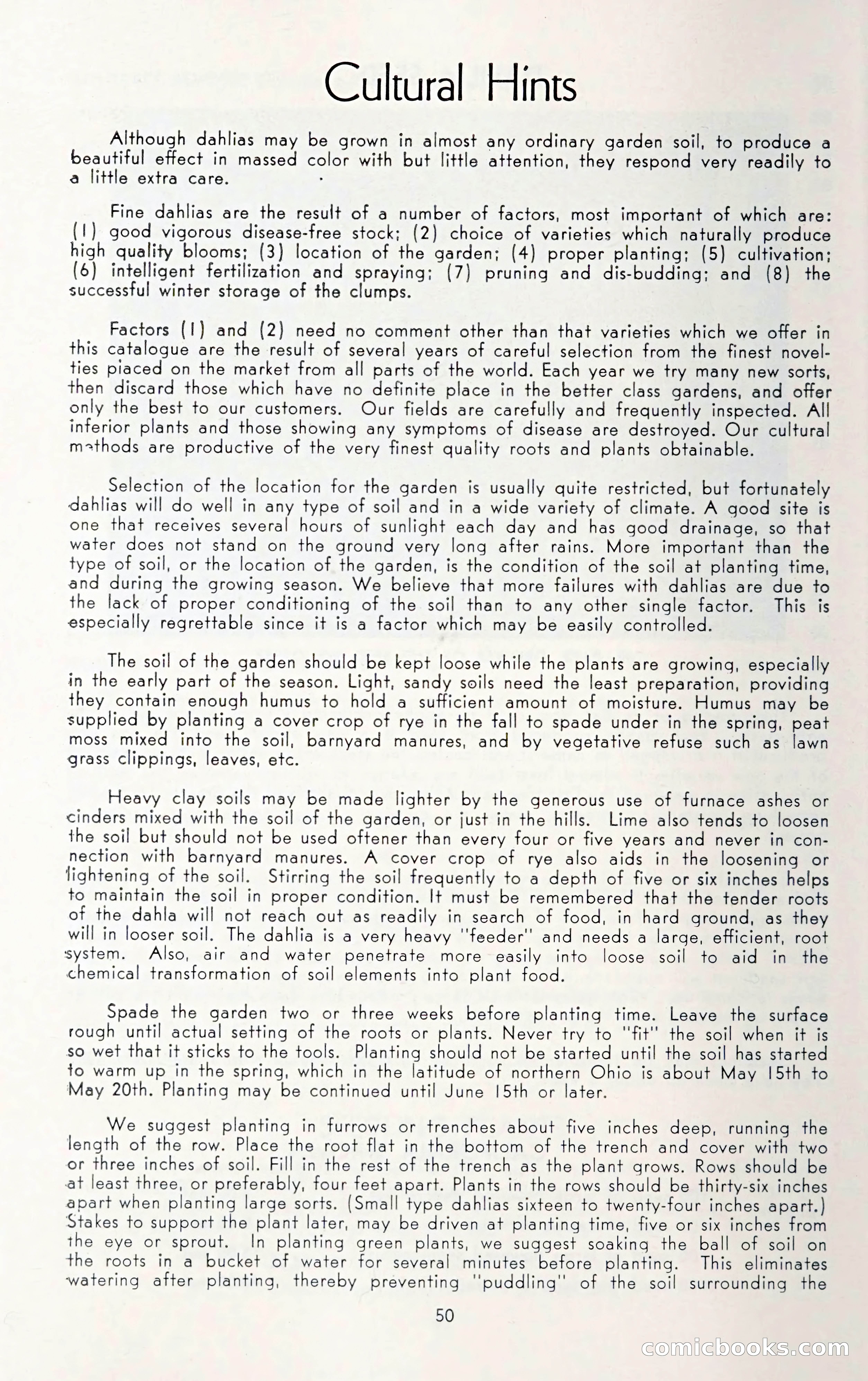 Dahlia Blue Book for 1950 — page 54 of 64