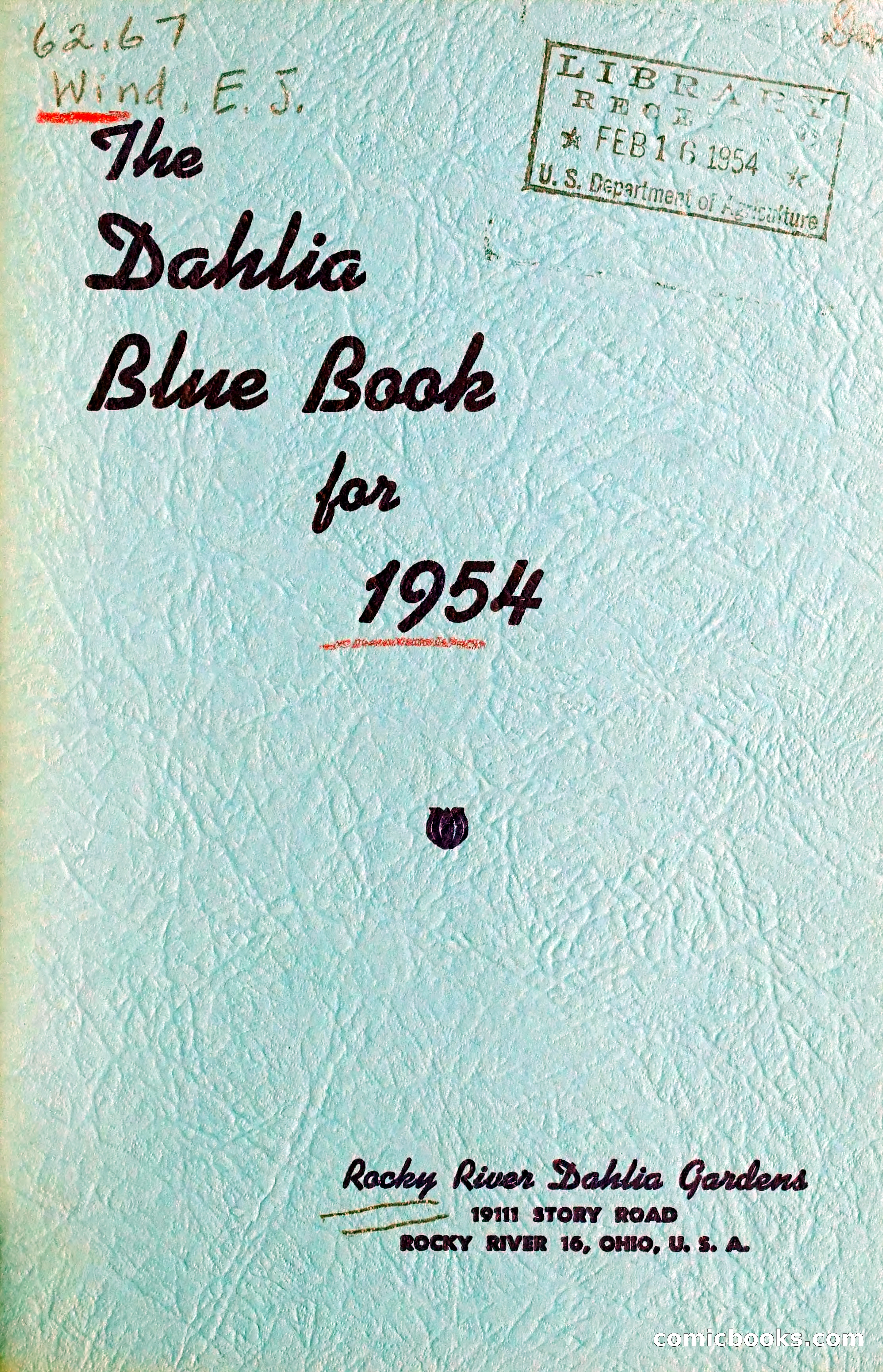 The Dahlia Blue Book for 1954 — page 1 of 80