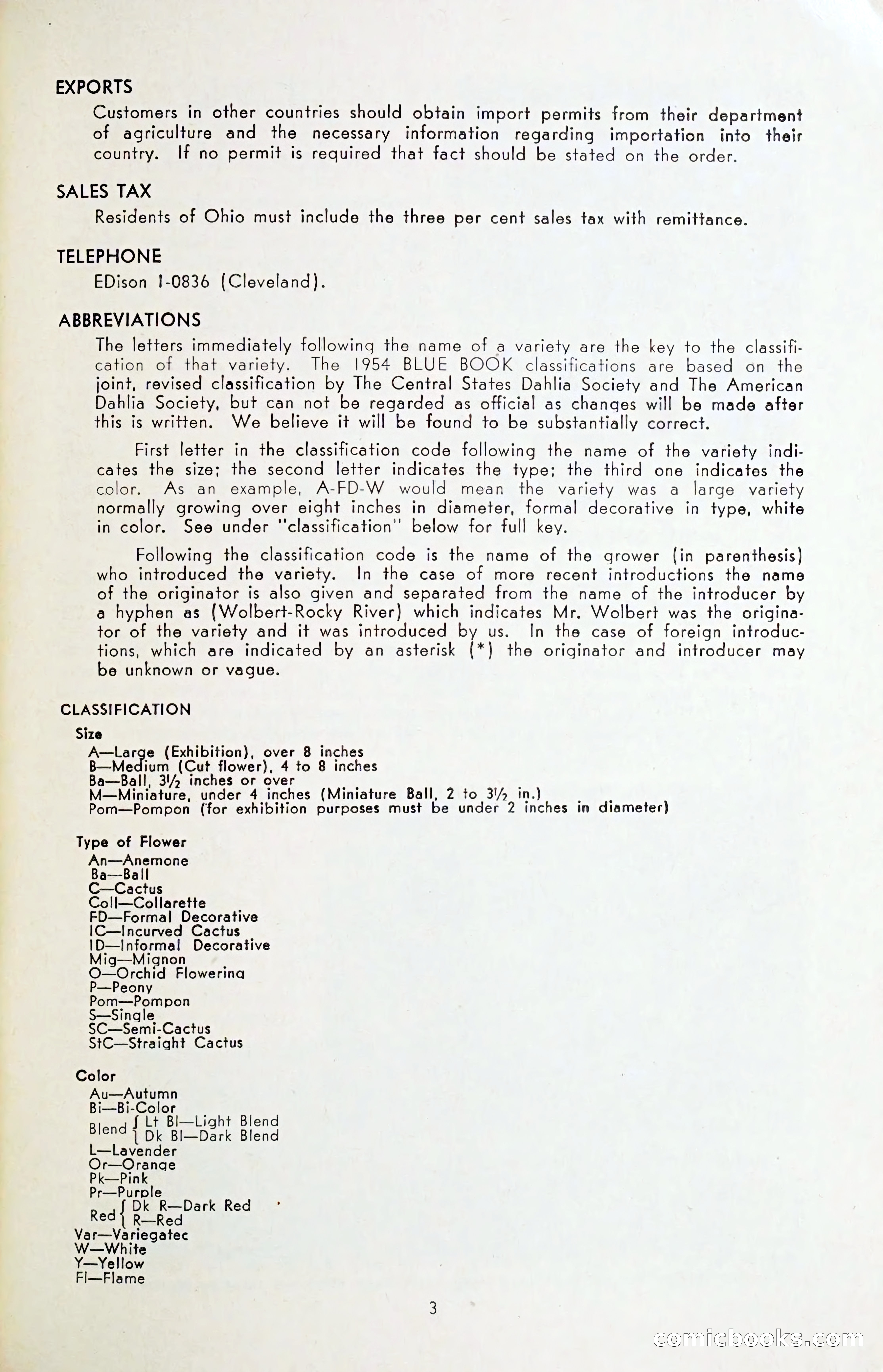 The Dahlia Blue Book for 1954 — page 5 of 80