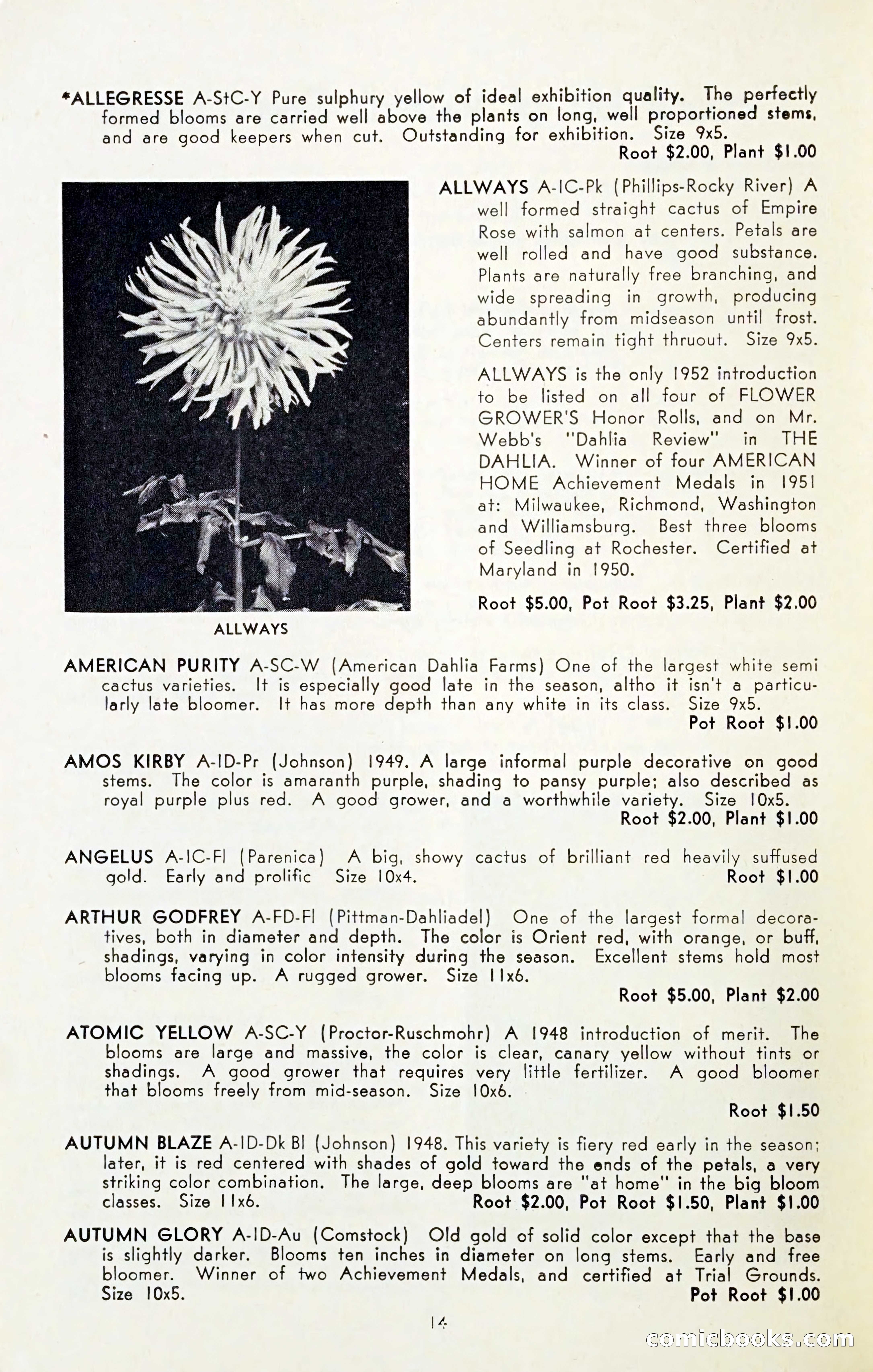 The Dahlia Blue Book for 1954 — page 16 of 80
