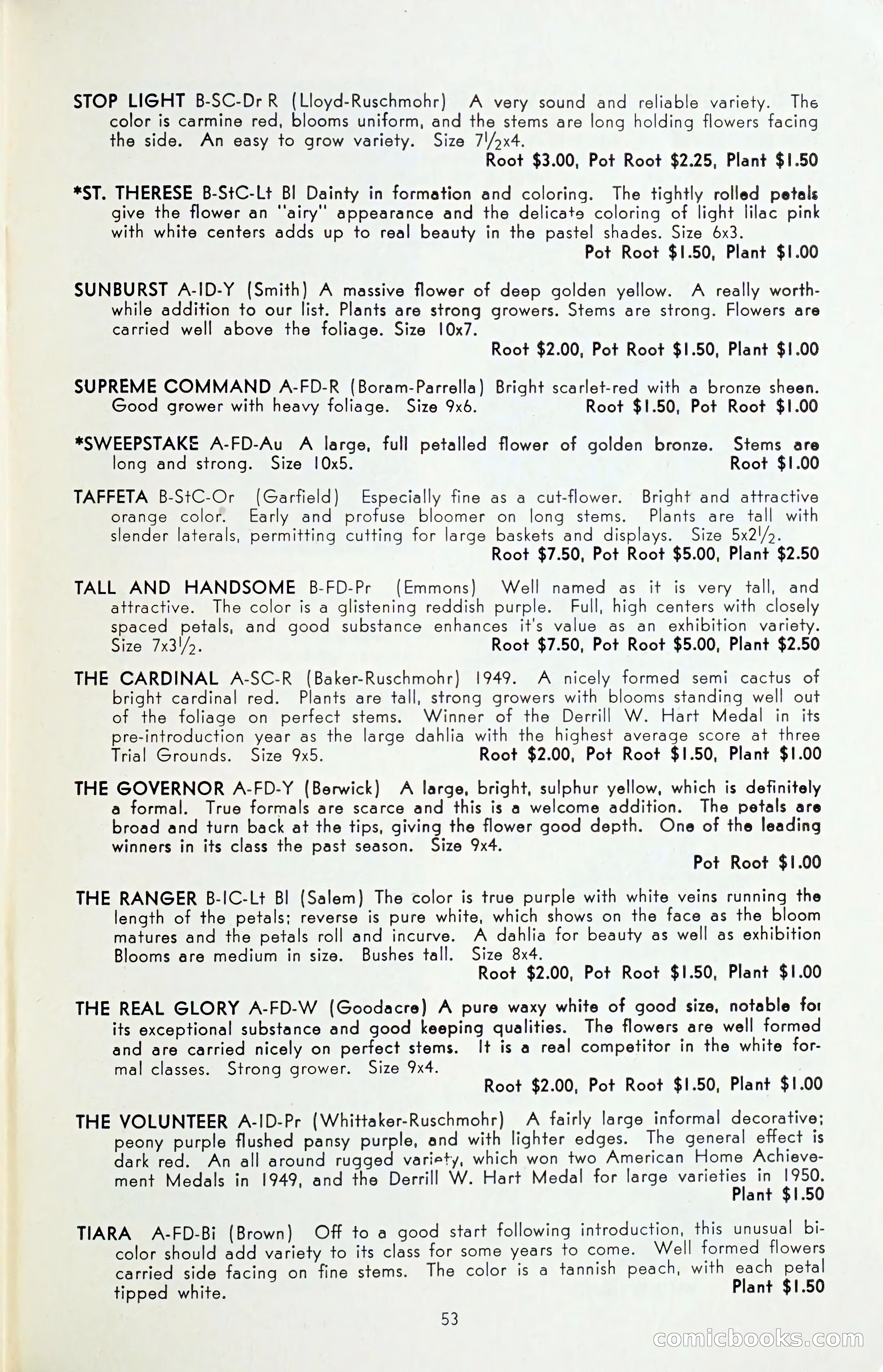 The Dahlia Blue Book for 1954 — page 55 of 80