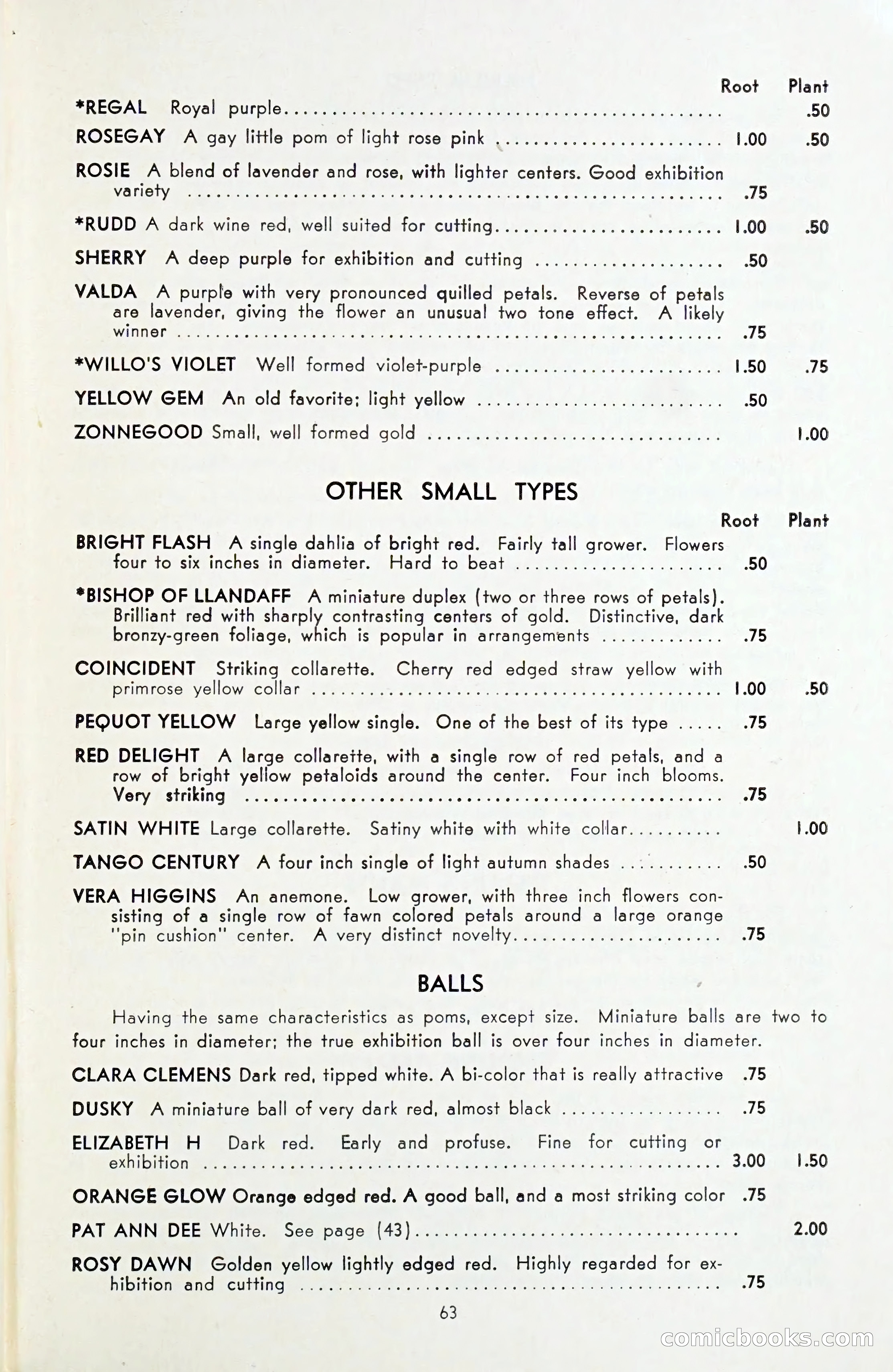 The Dahlia Blue Book for 1954 — page 65 of 80