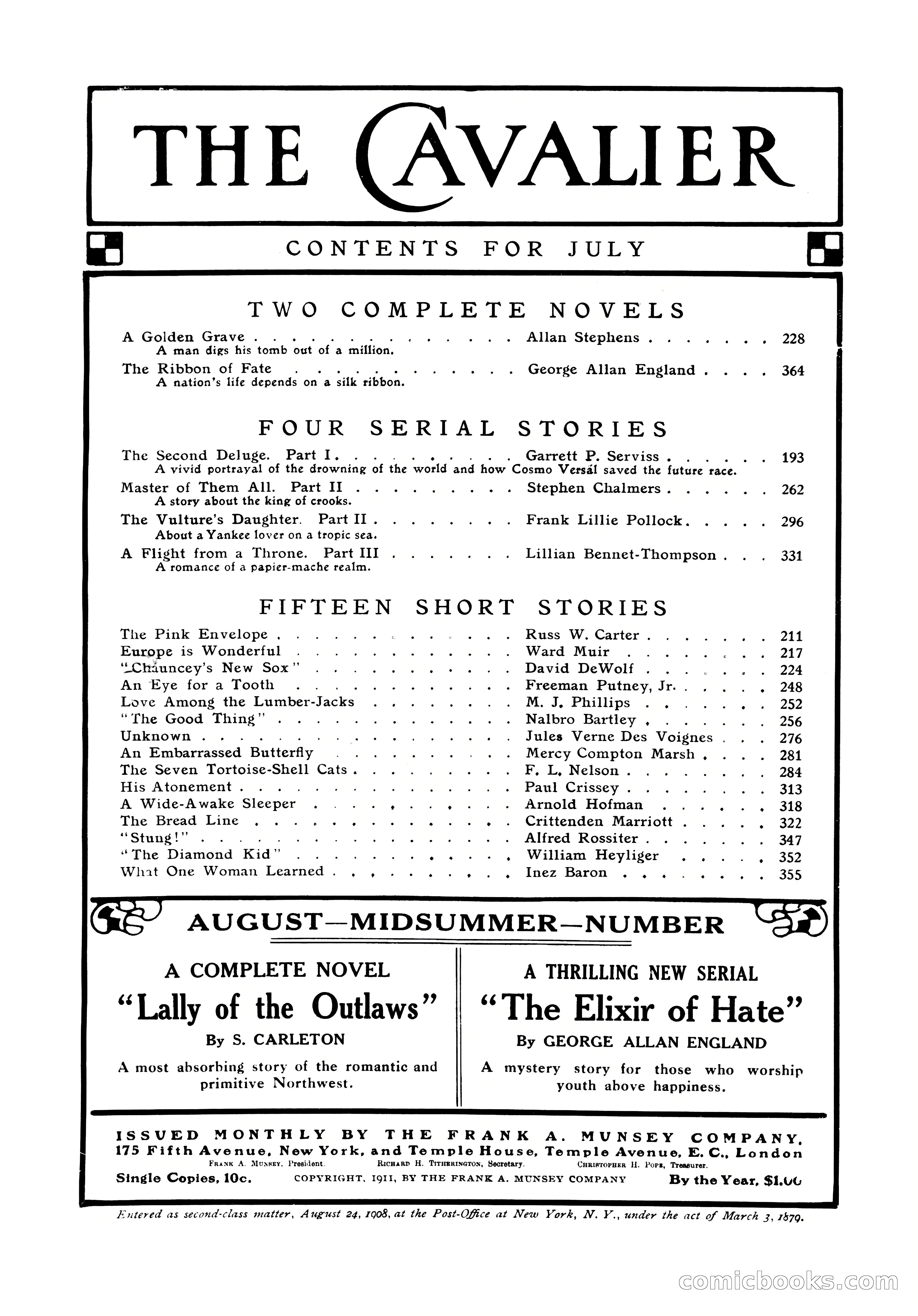 The Cavalier, July 1911 — page 3 of 198