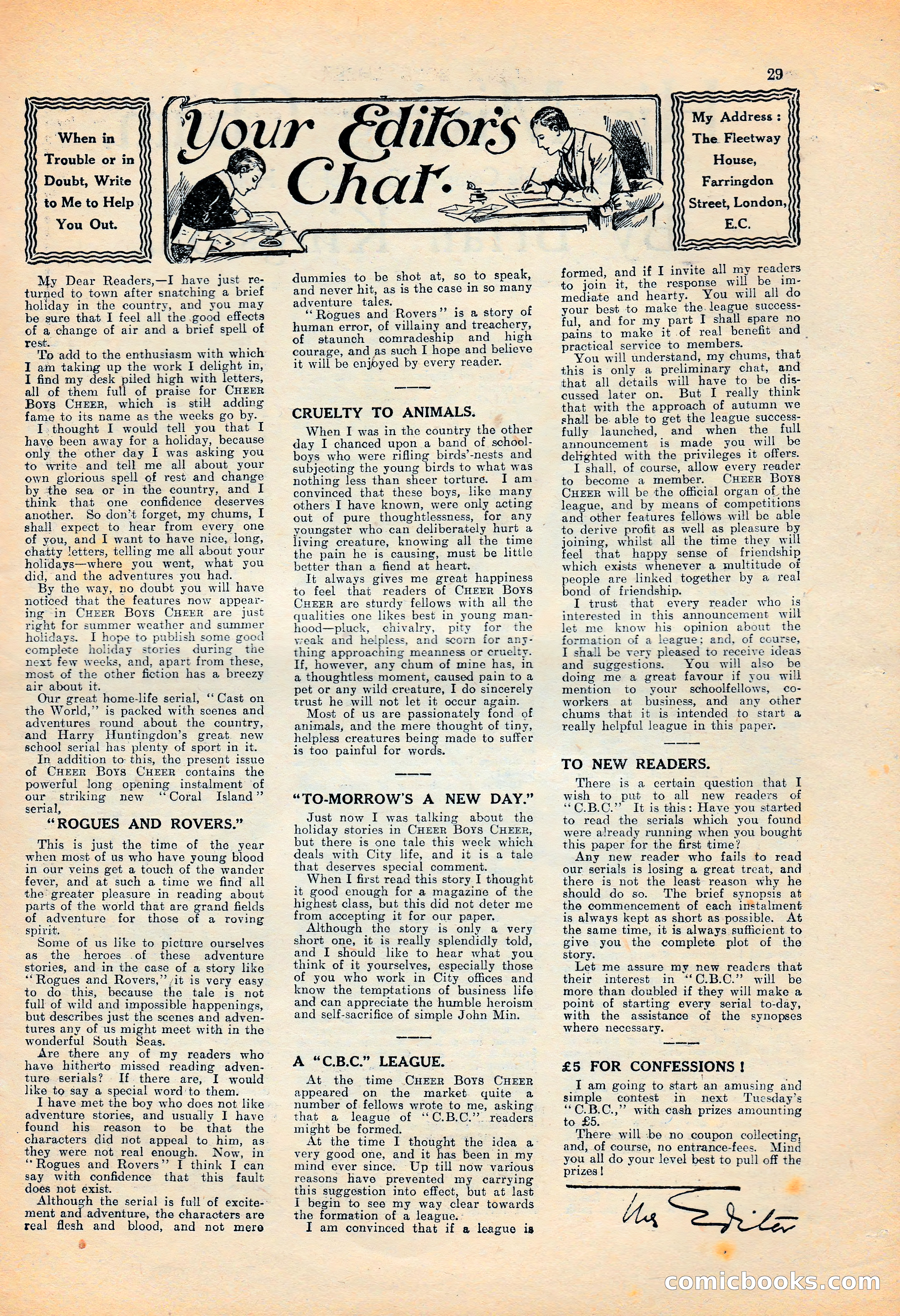 Cheer Boys Cheer: The Boys' Journal, No. 62 — page 29 of 36
