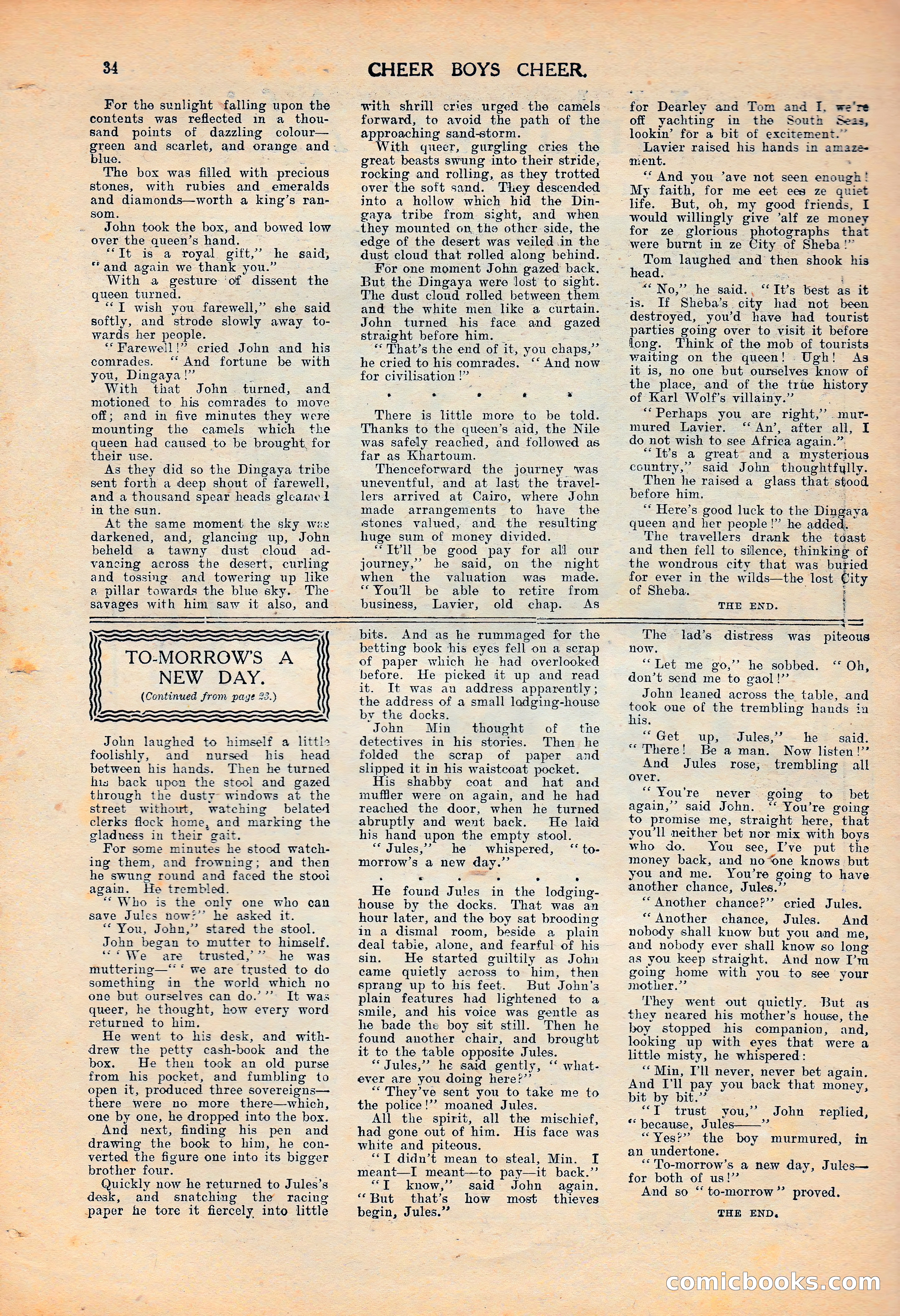 Cheer Boys Cheer: The Boys' Journal, No. 62 — page 34 of 36