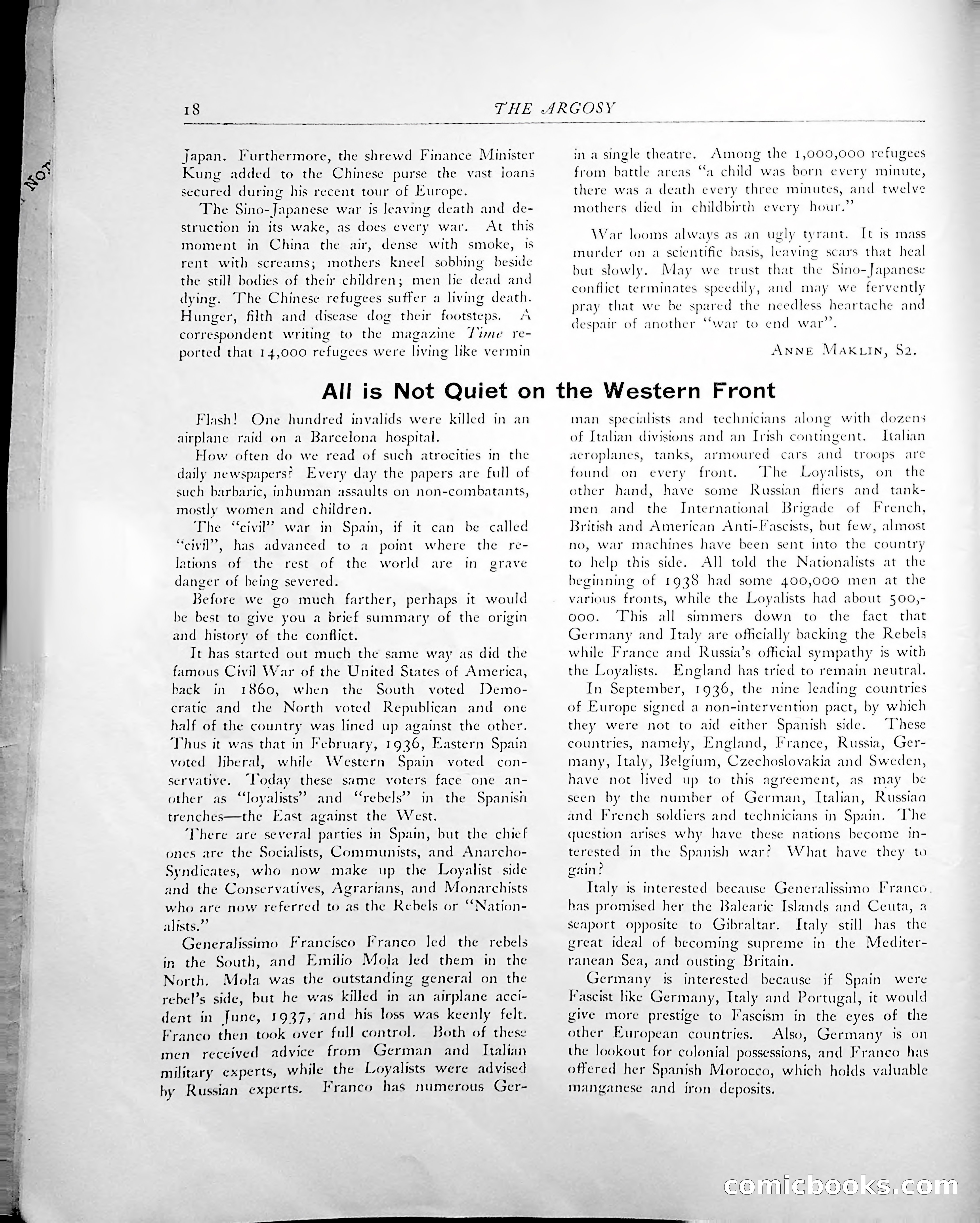 The Argosy, 1938 — page 20 of 86