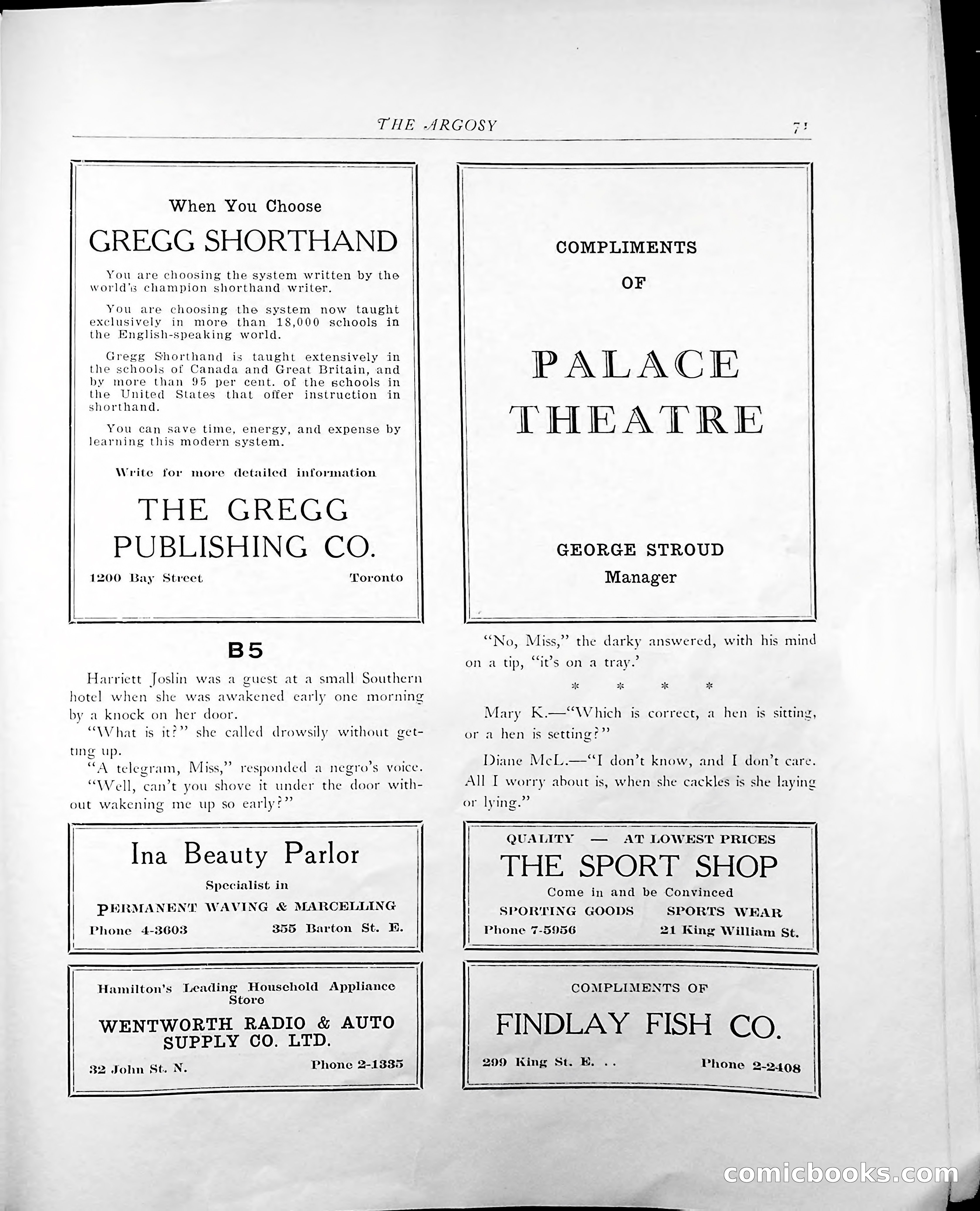 The Argosy, 1938 — page 73 of 86