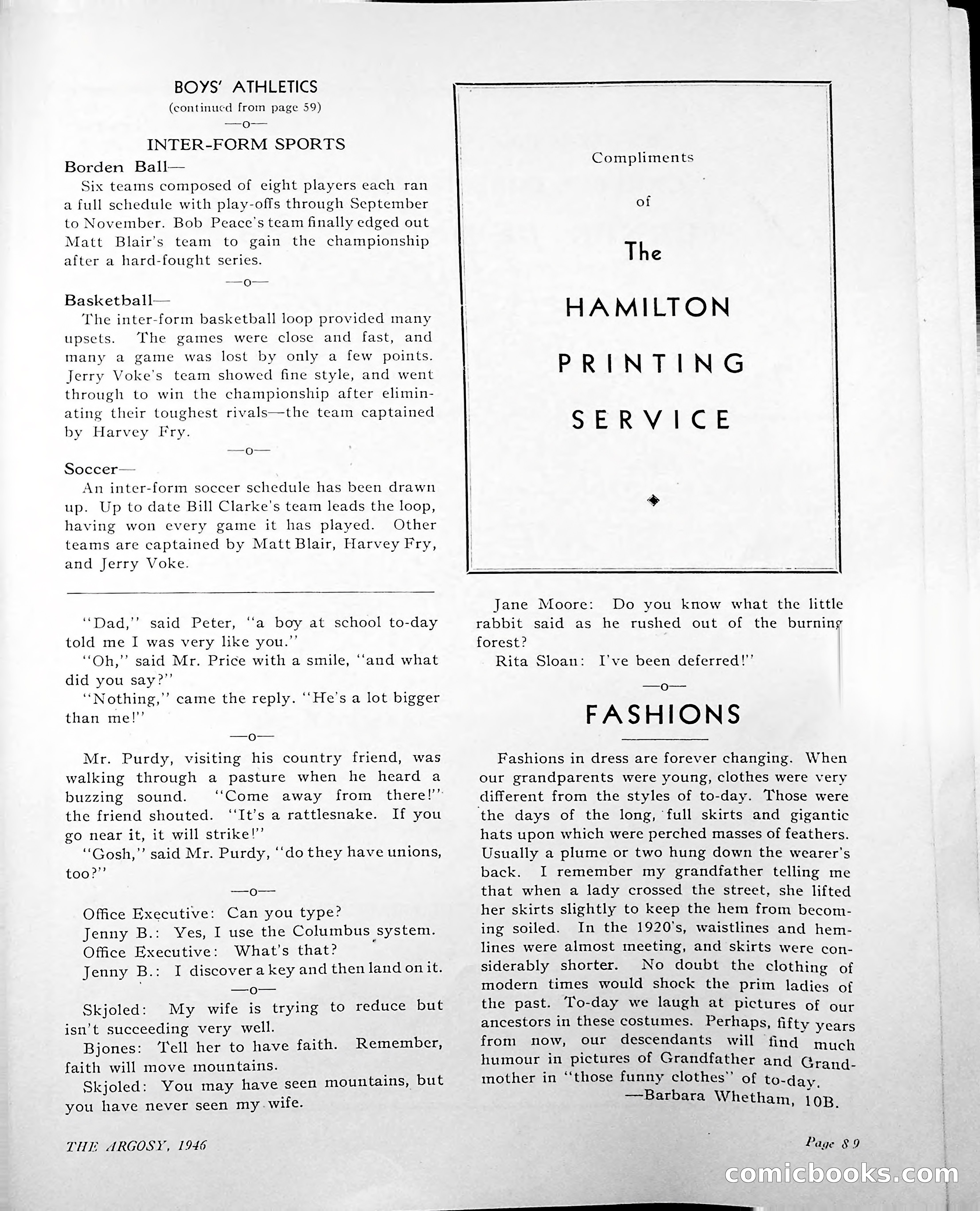 The Argosy, 1946 — page 91 of 100