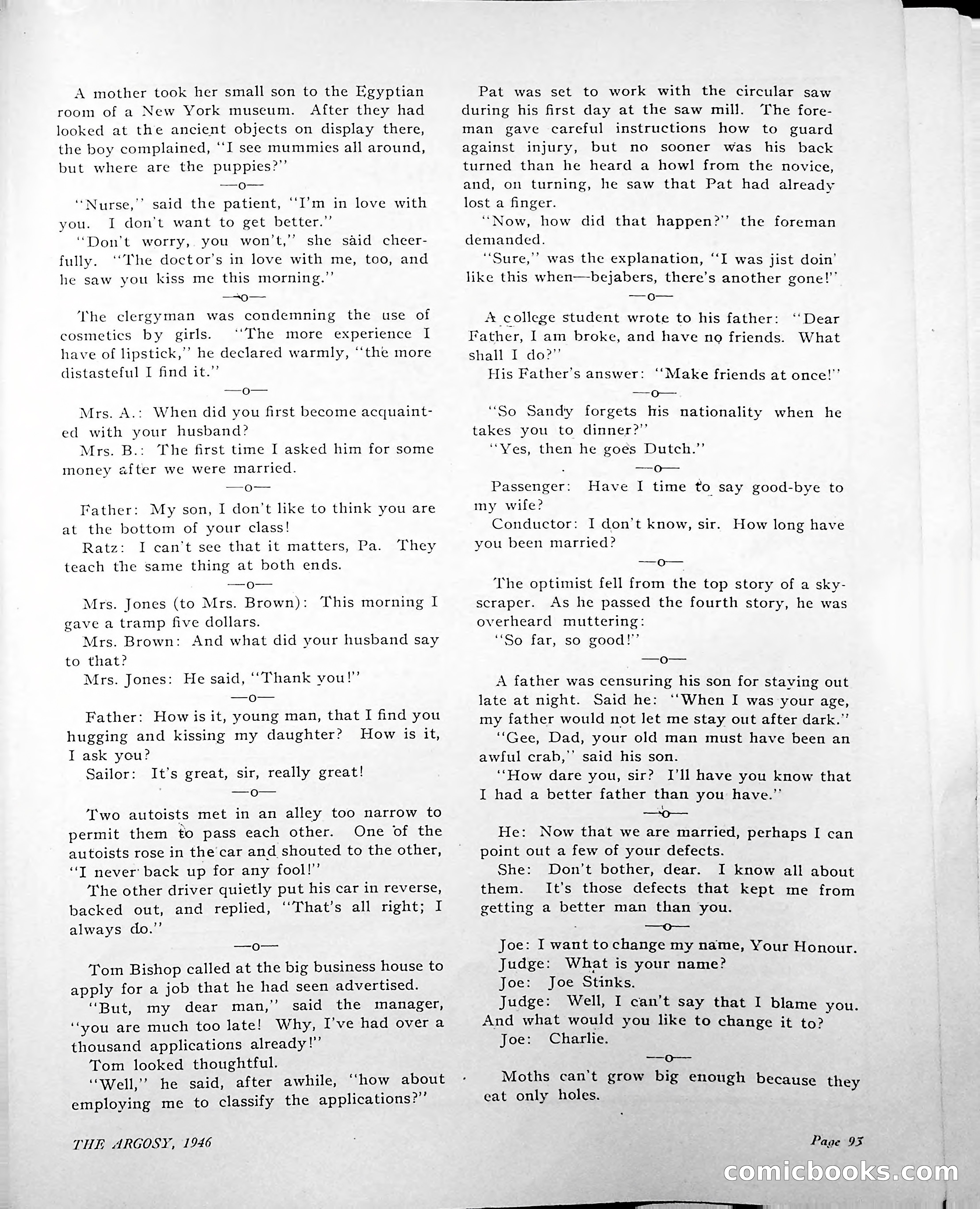 The Argosy, 1946 — page 95 of 100