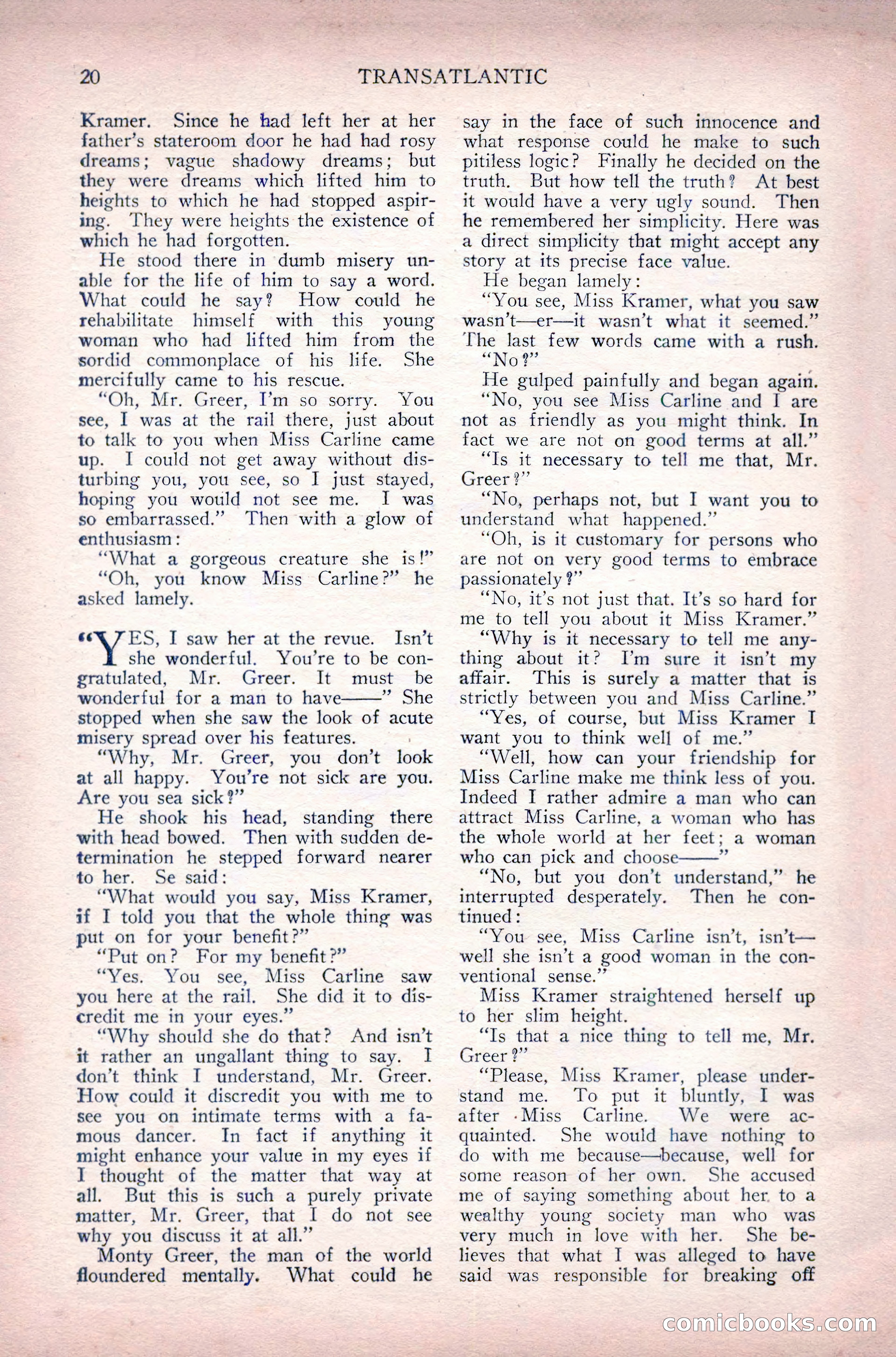 Complete Movie Novel Magazine, August 1931 — page 20 of 148