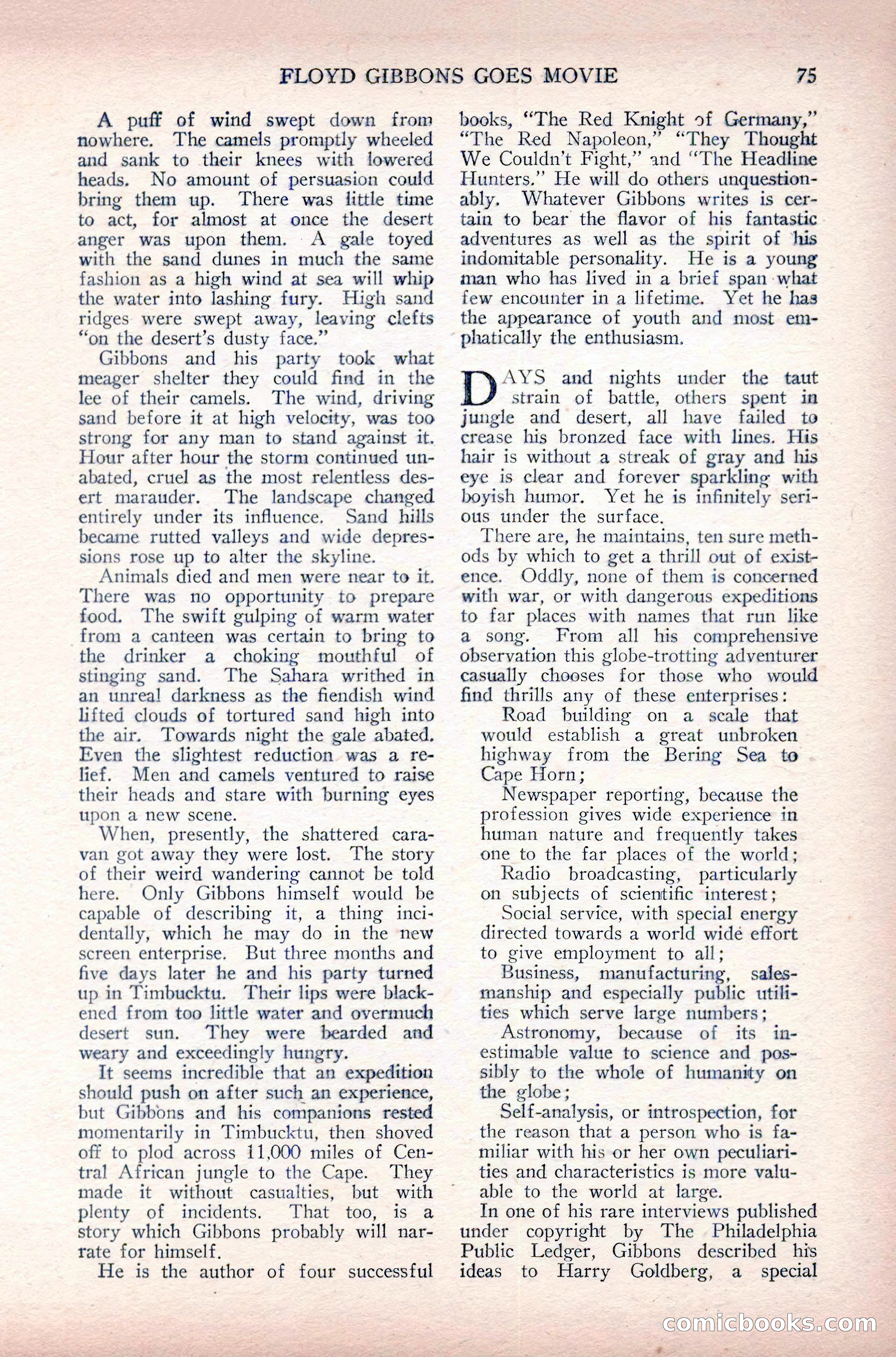 Complete Movie Novel Magazine, August 1931 — page 75 of 148