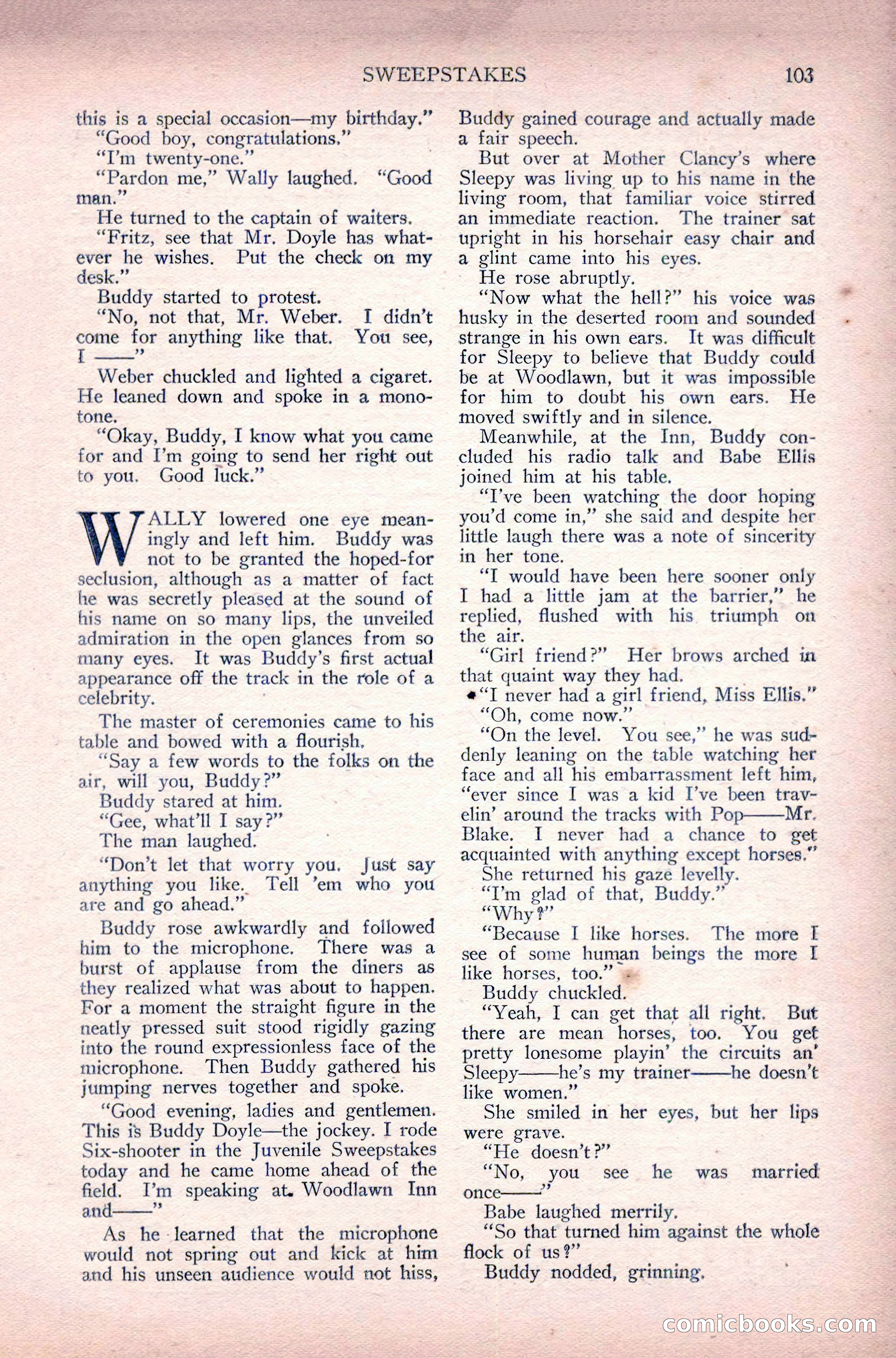Complete Movie Novel Magazine, August 1931 — page 103 of 148