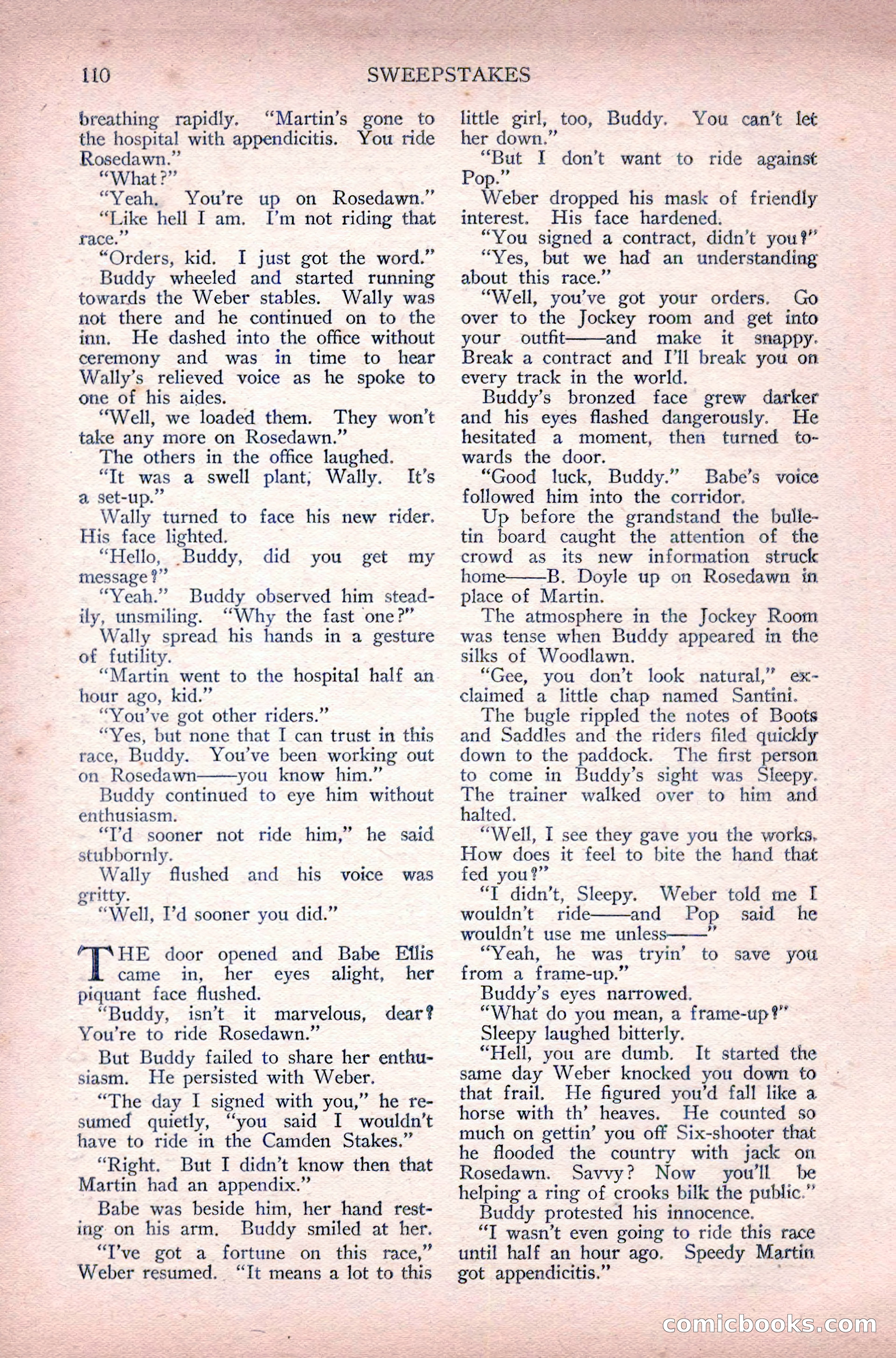 Complete Movie Novel Magazine, August 1931 — page 110 of 148