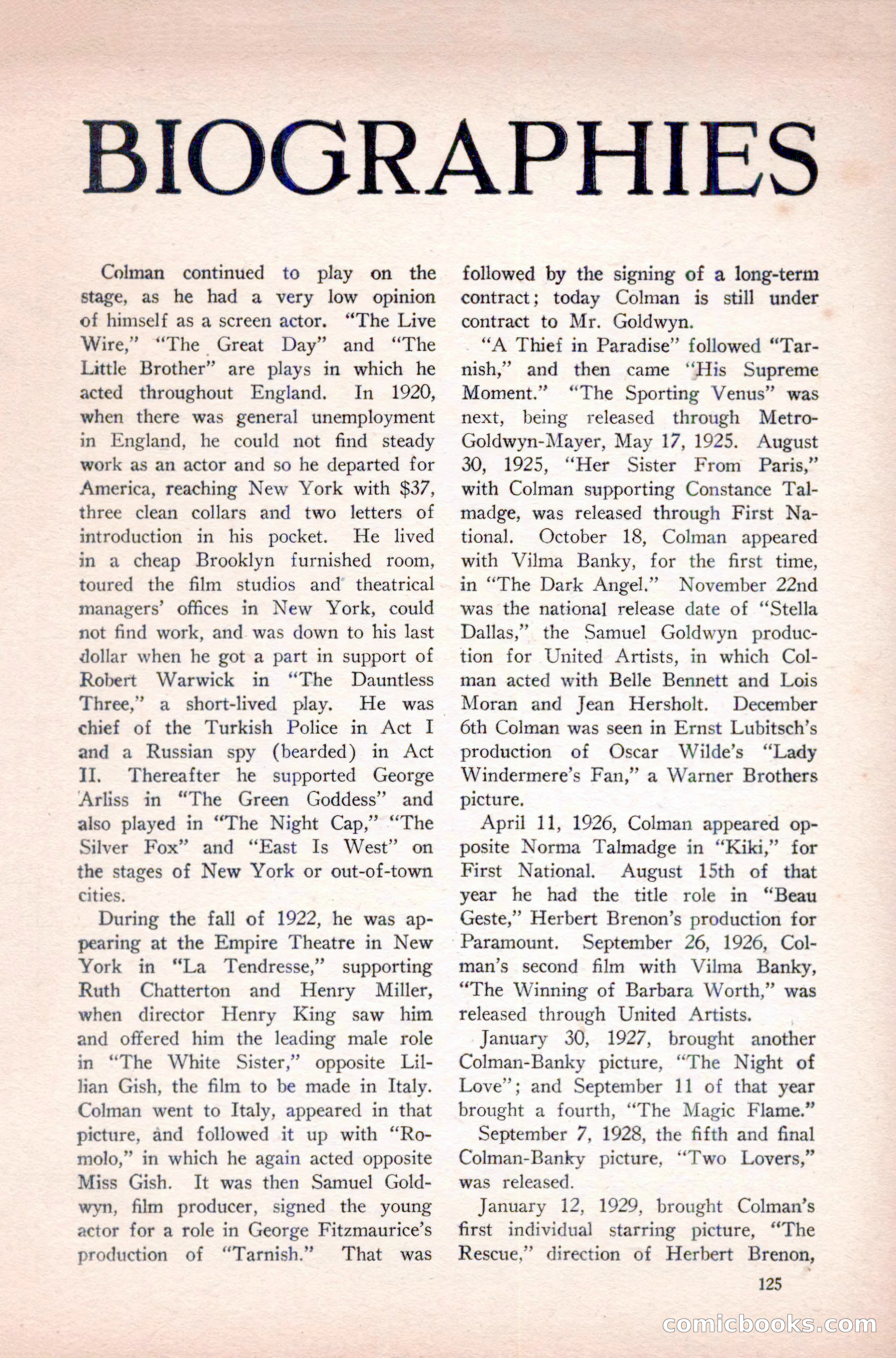 Complete Movie Novel Magazine, August 1931 — page 125 of 148