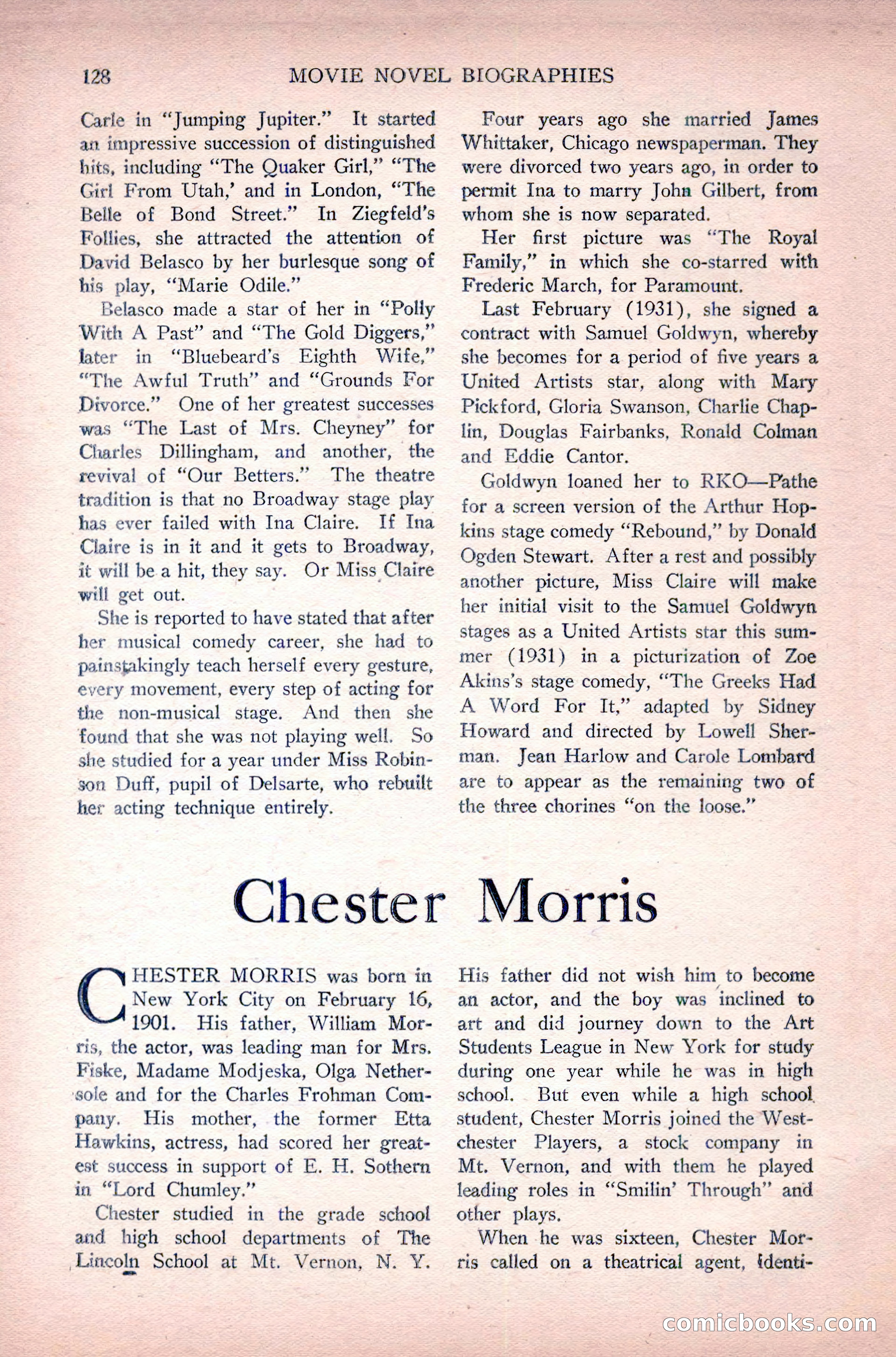 Complete Movie Novel Magazine, August 1931 — page 128 of 148
