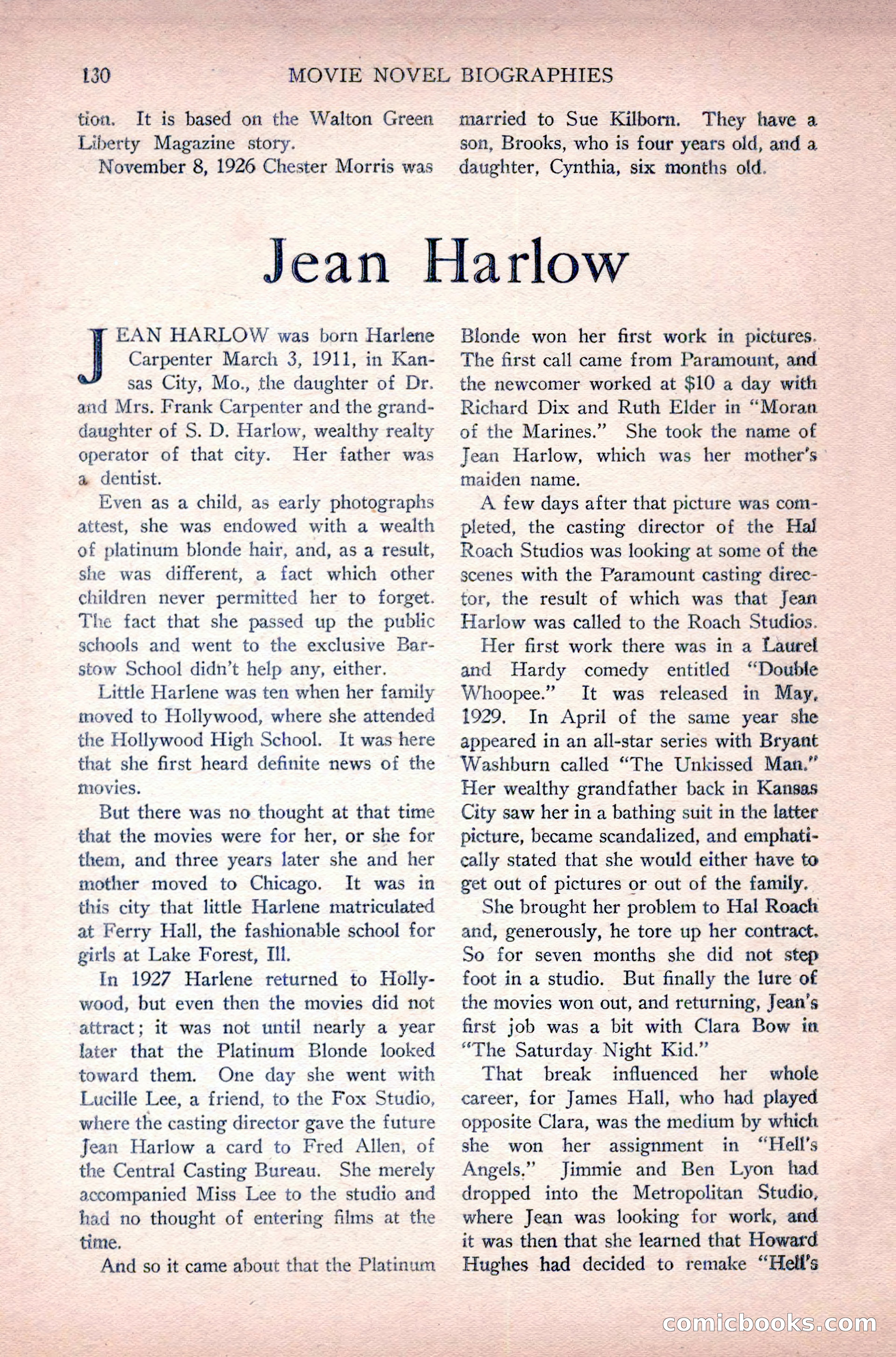 Complete Movie Novel Magazine, August 1931 — page 130 of 148