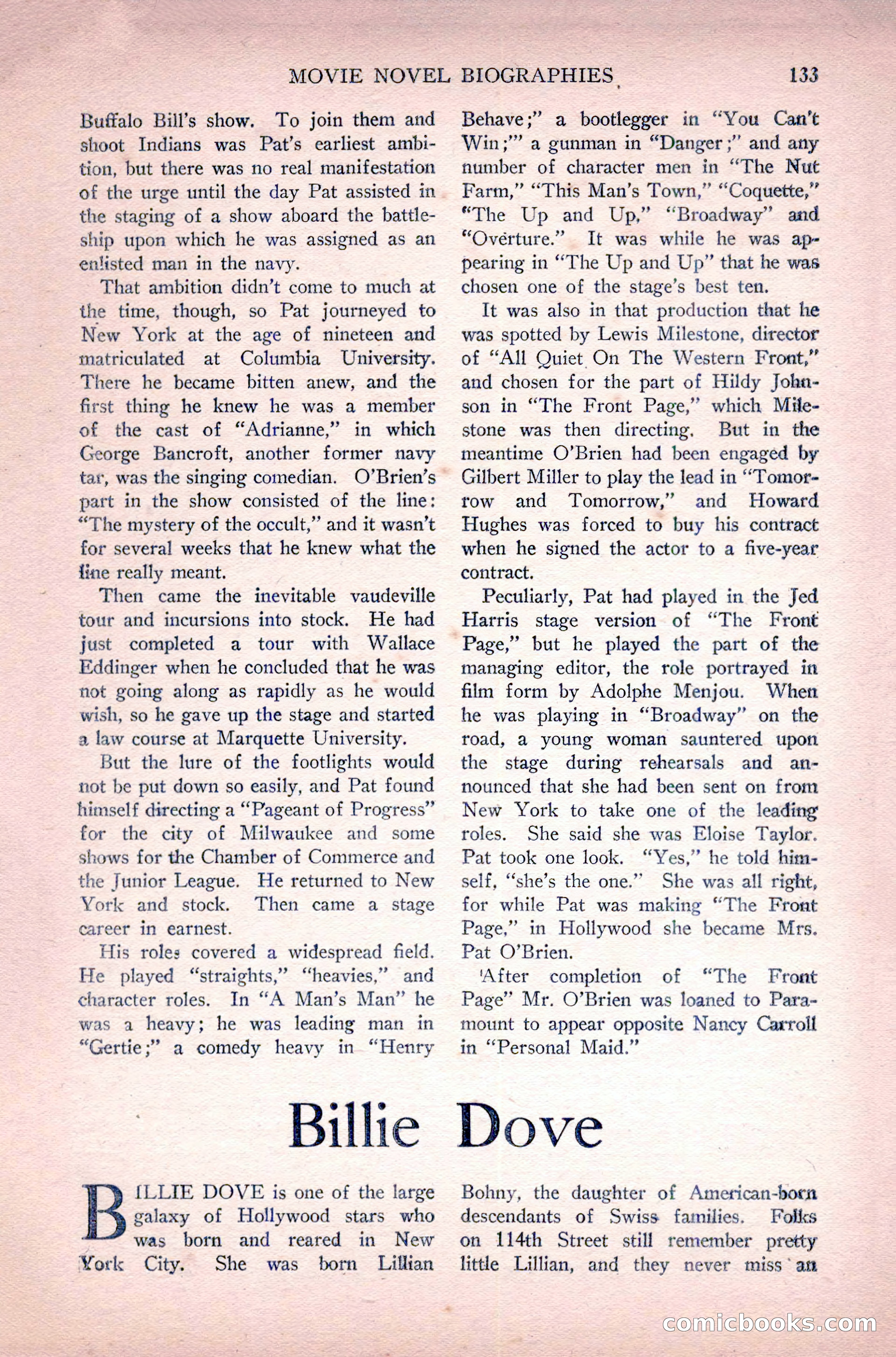 Complete Movie Novel Magazine, August 1931 — page 133 of 148