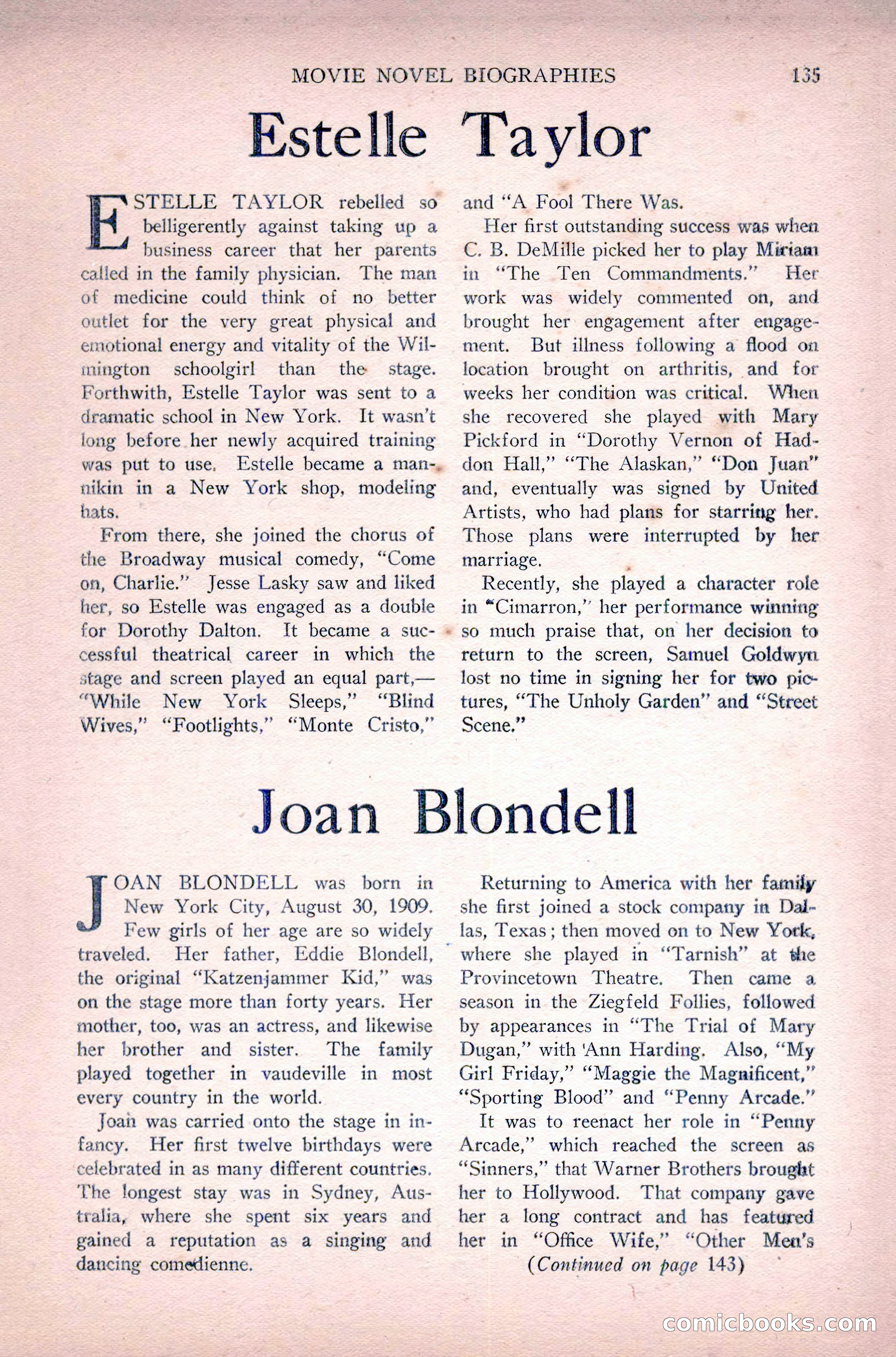 Complete Movie Novel Magazine, August 1931 — page 135 of 148