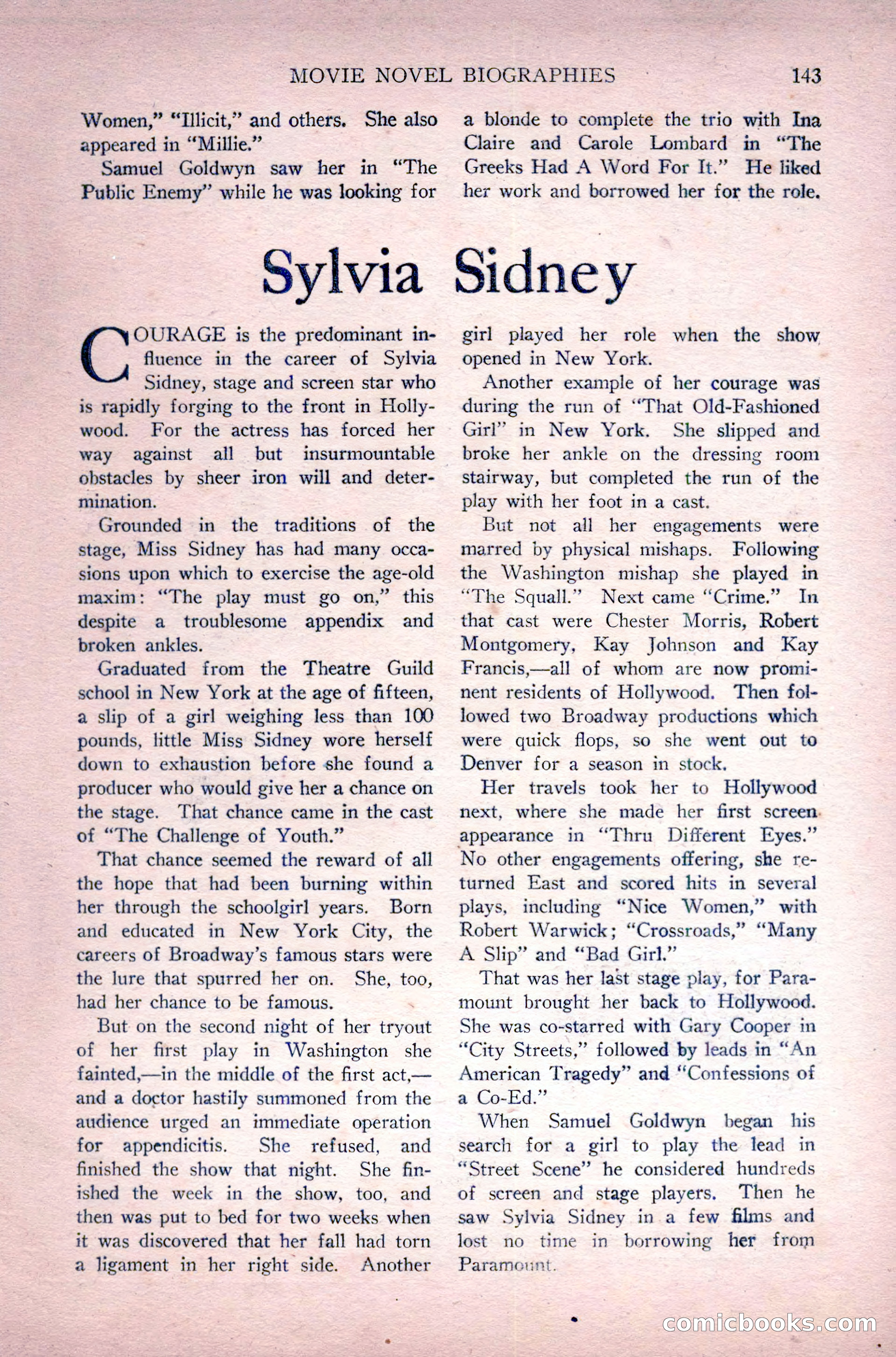 Complete Movie Novel Magazine, August 1931 — page 143 of 148