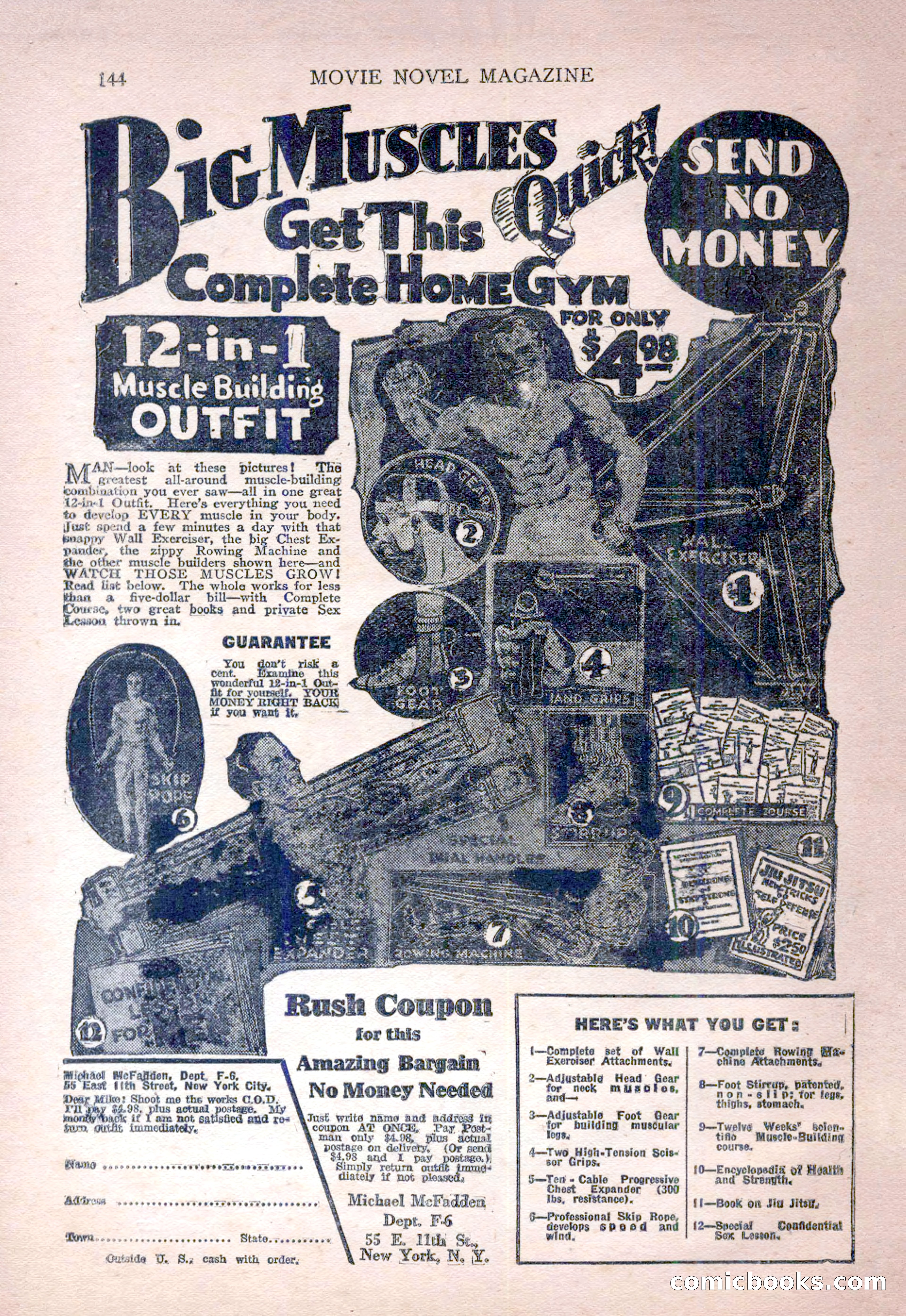 Complete Movie Novel Magazine, August 1931 — page 144 of 148