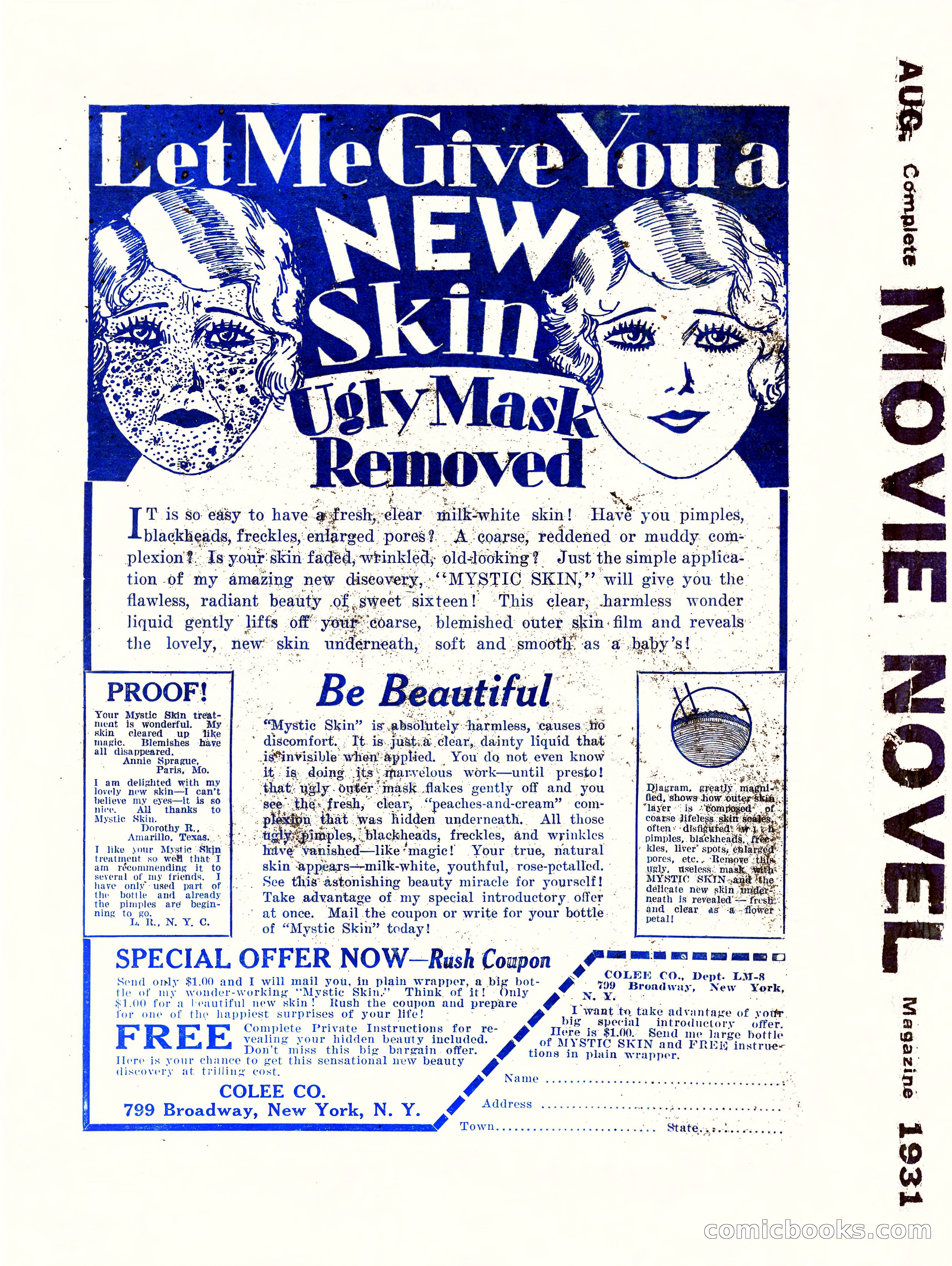 Complete Movie Novel Magazine, August 1931 — page 148 of 148