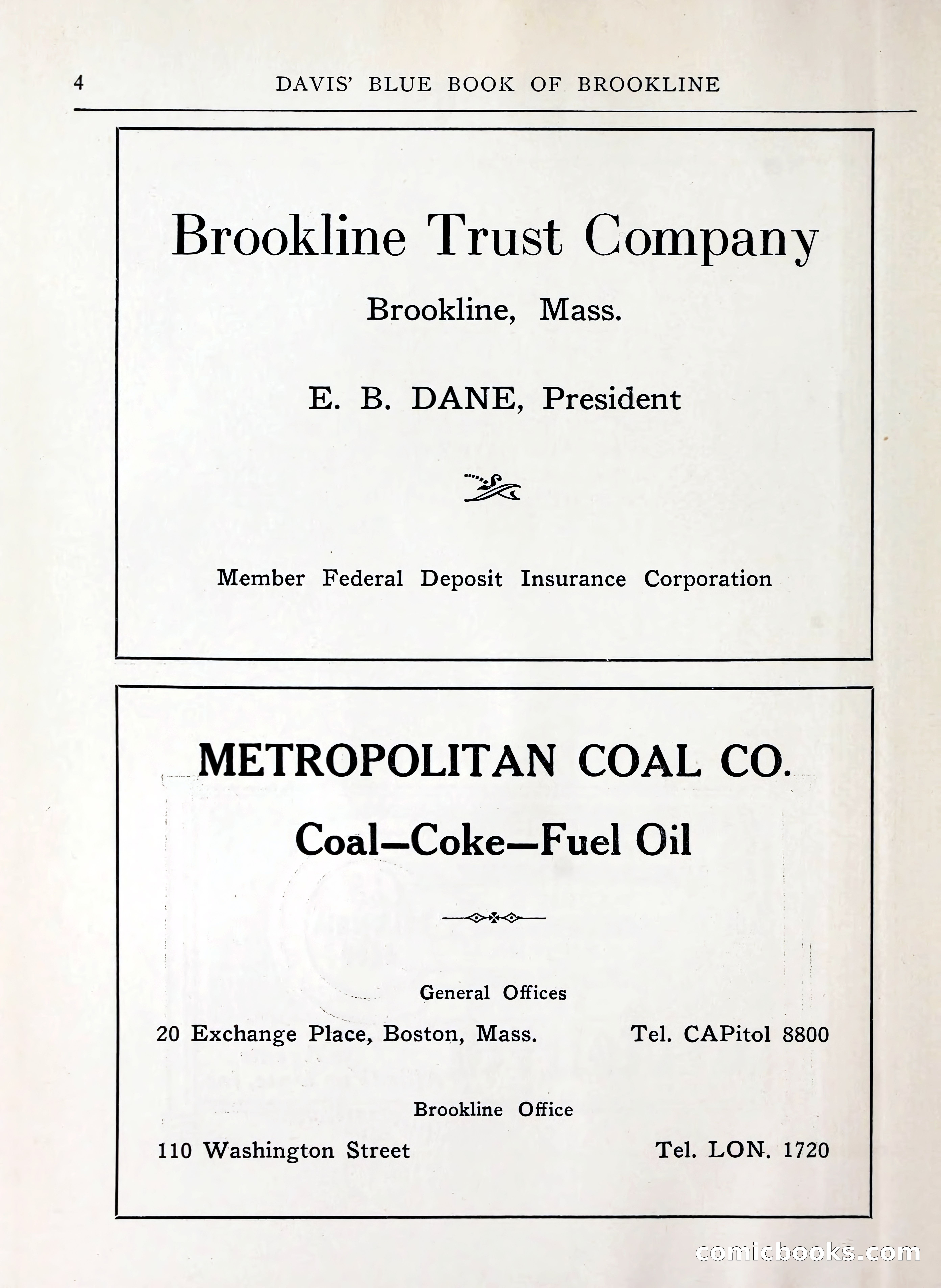 Davis' Blue Book of Brookline, Wellesley and Weston — page 4 of 224