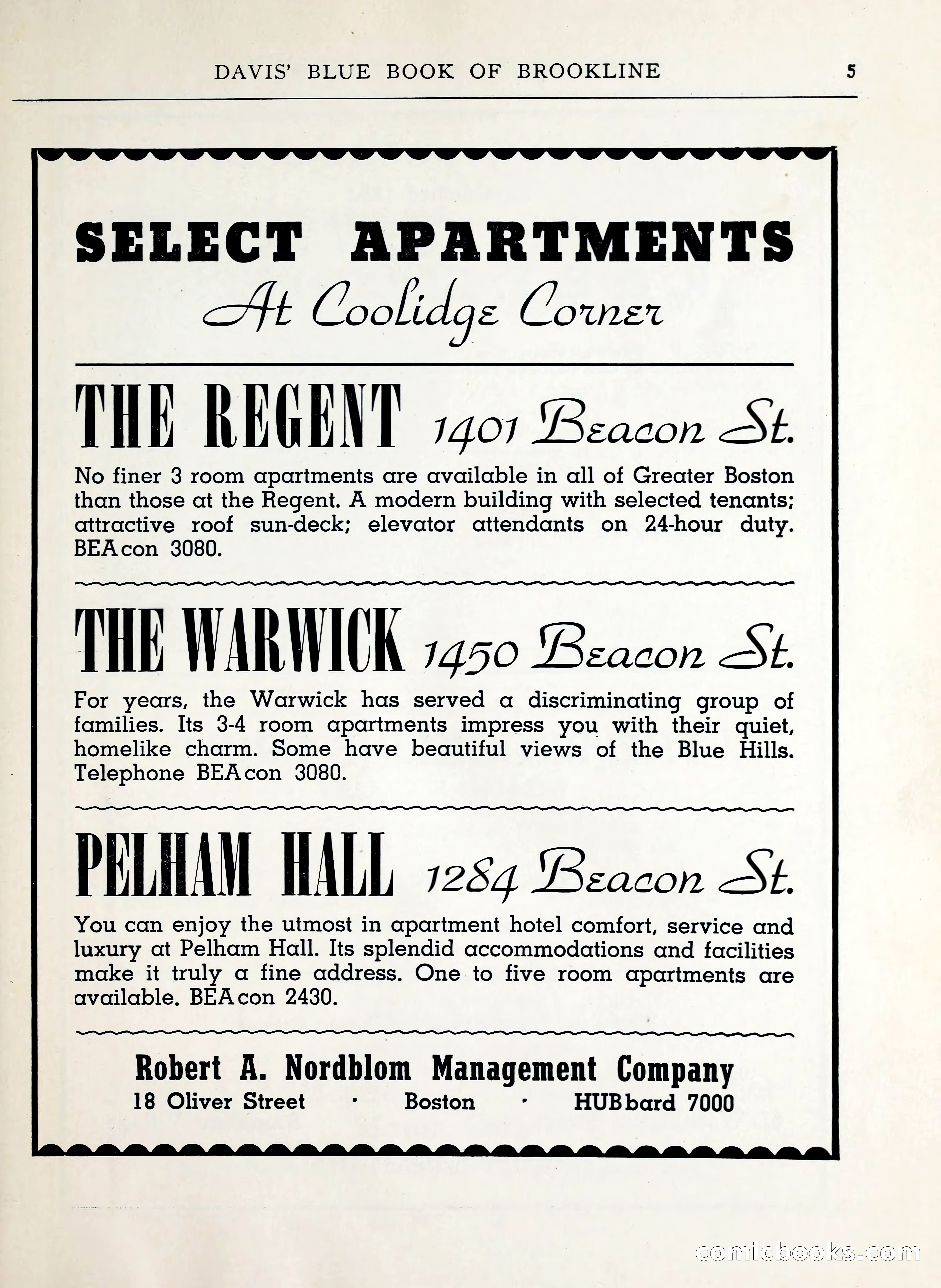 Davis' Blue Book of Brookline, Wellesley and Weston — page 5 of 224