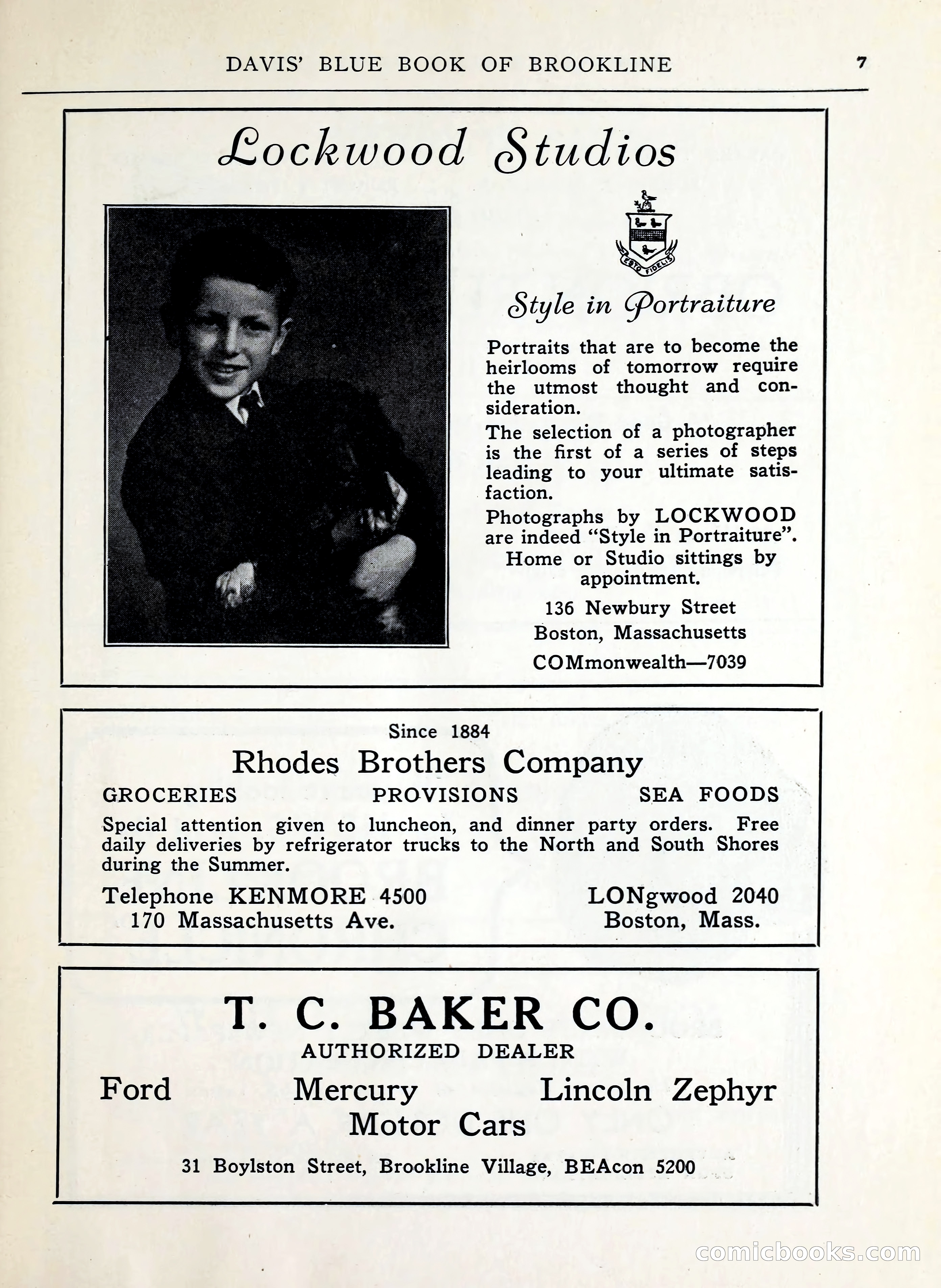 Davis' Blue Book of Brookline, Wellesley and Weston — page 7 of 224