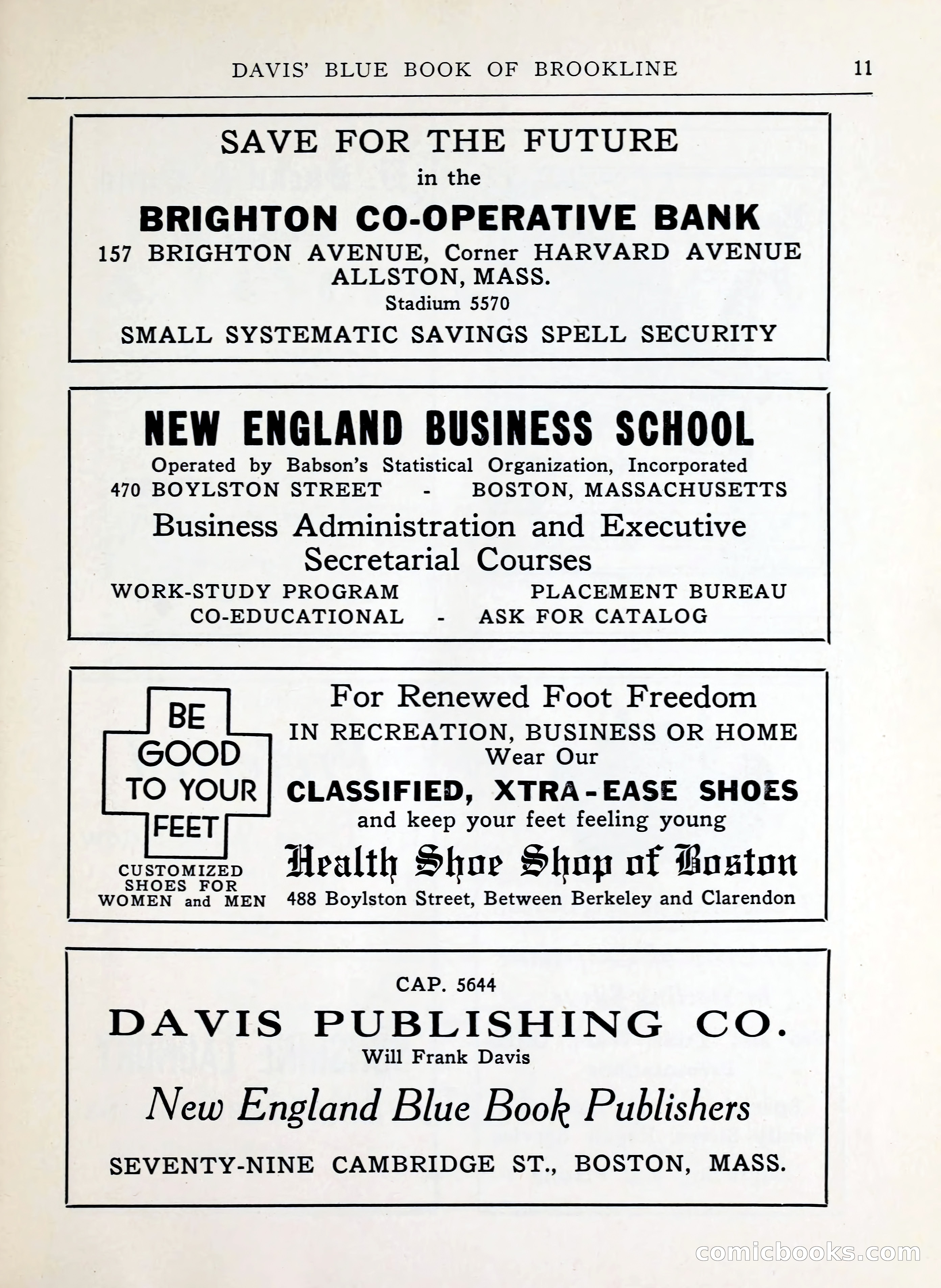 Davis' Blue Book of Brookline, Wellesley and Weston — page 11 of 224