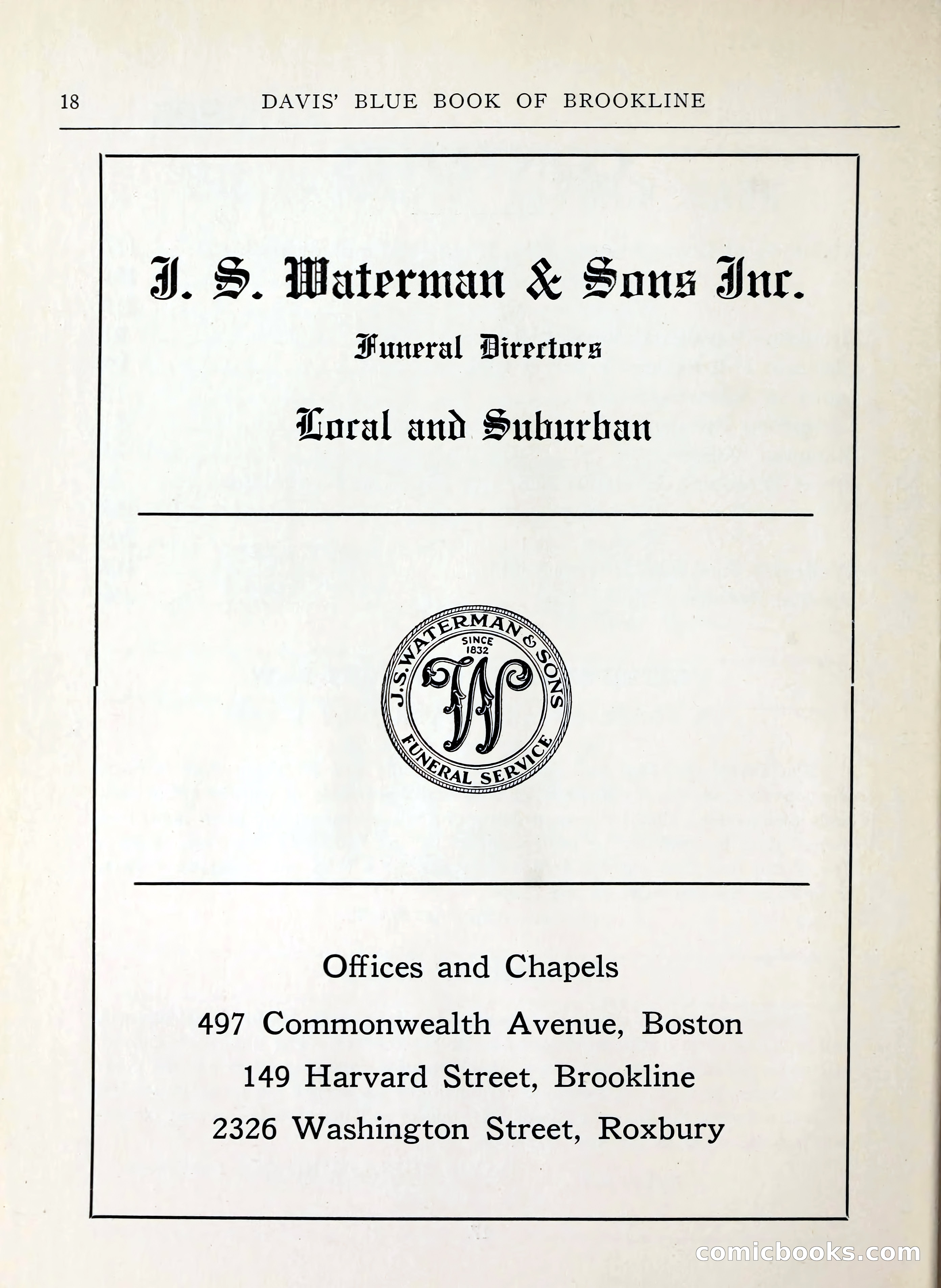 Davis' Blue Book of Brookline, Wellesley and Weston — page 18 of 224