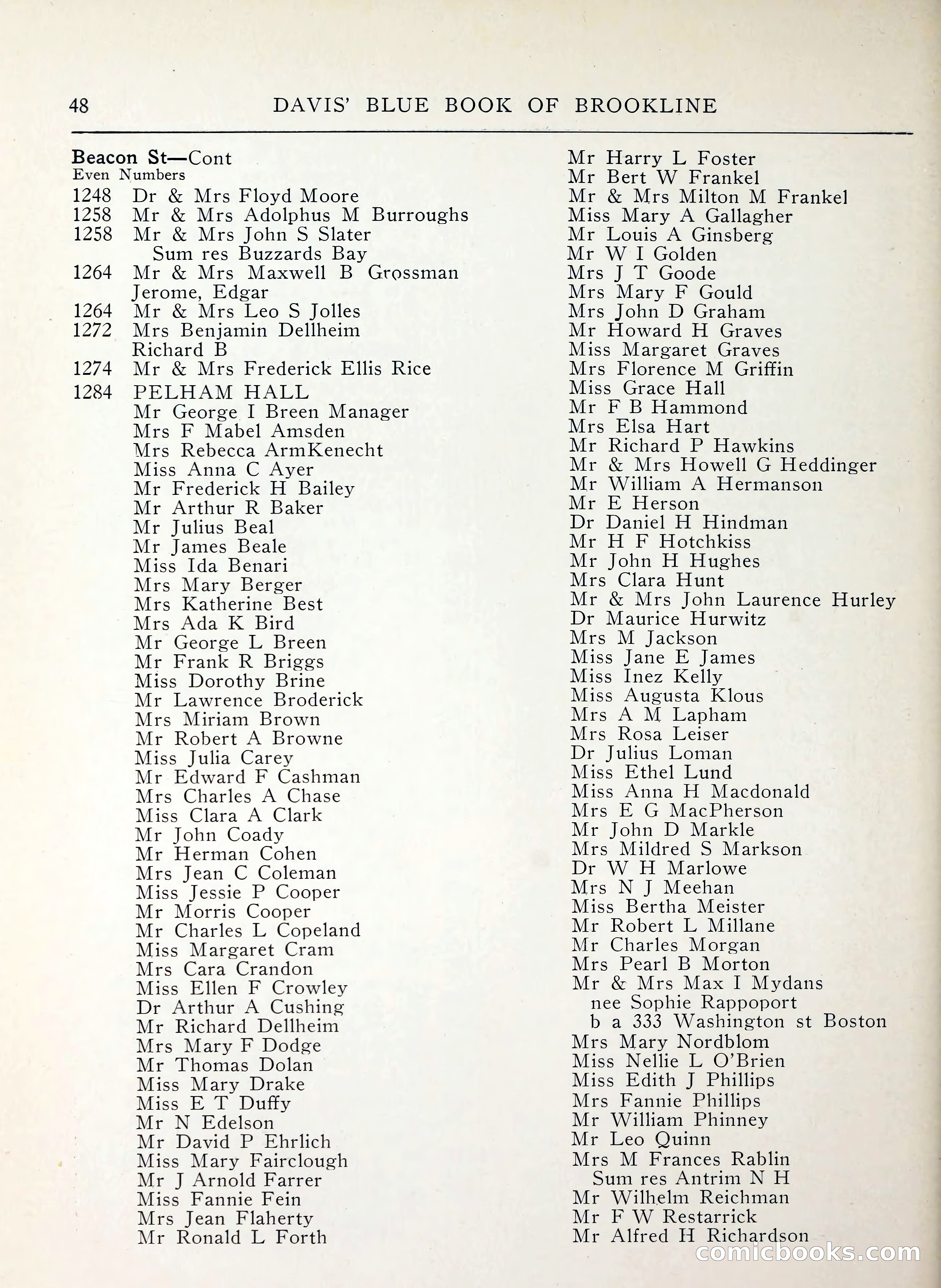 Davis' Blue Book of Brookline, Wellesley and Weston — page 40 of 224