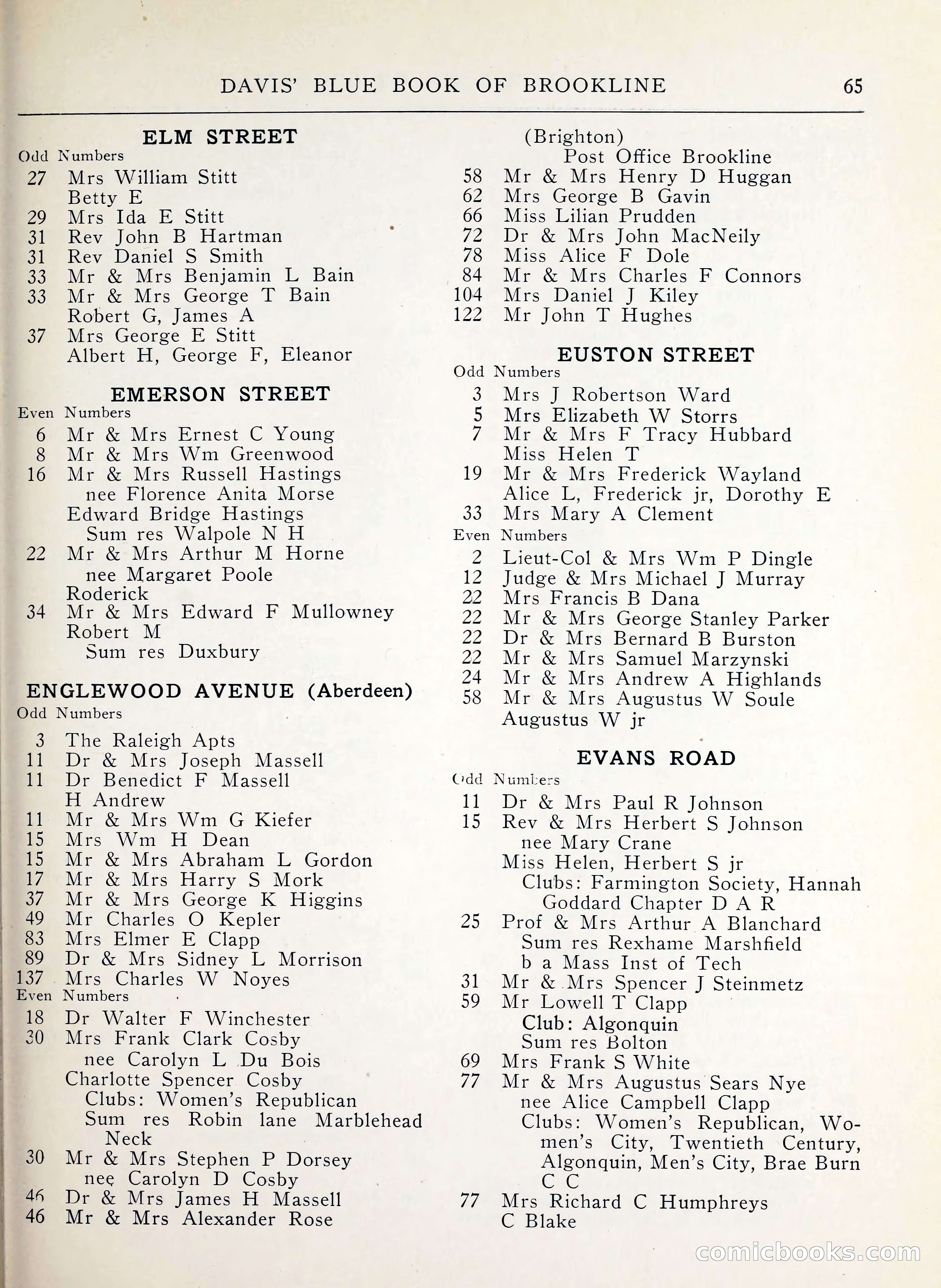 Davis' Blue Book of Brookline, Wellesley and Weston — page 57 of 224