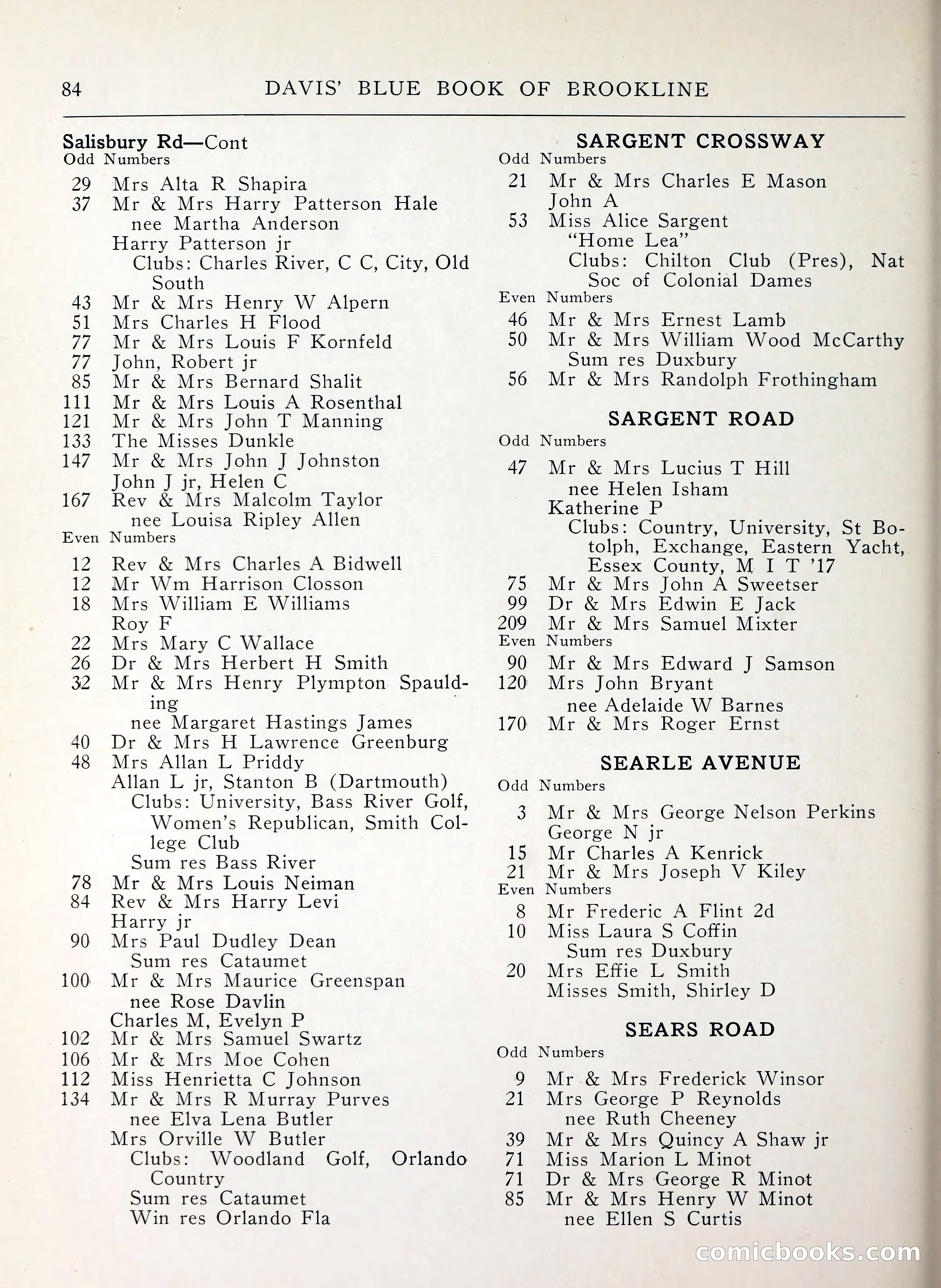 Davis' Blue Book of Brookline, Wellesley and Weston — page 76 of 224