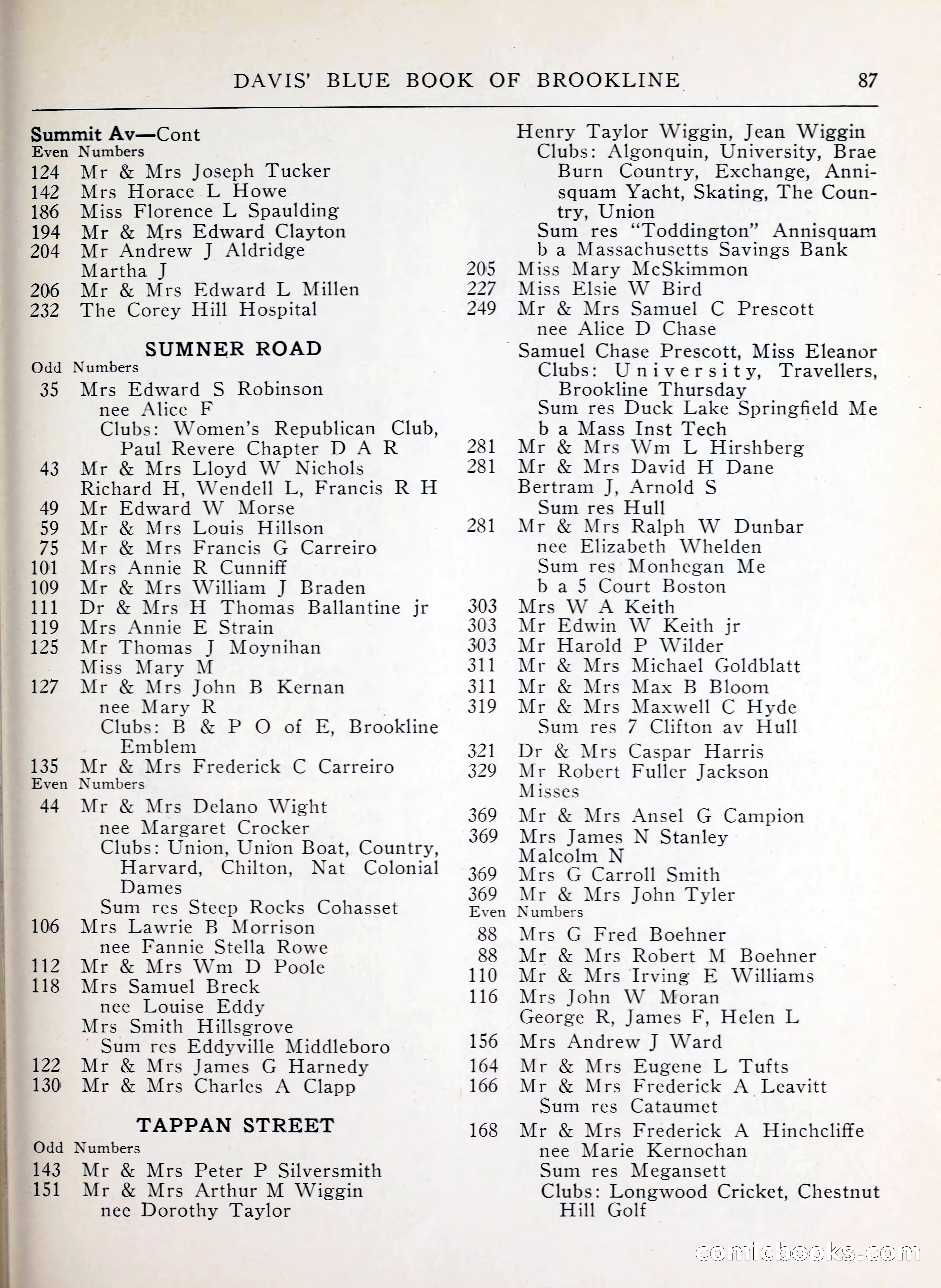 Davis' Blue Book of Brookline, Wellesley and Weston — page 79 of 224