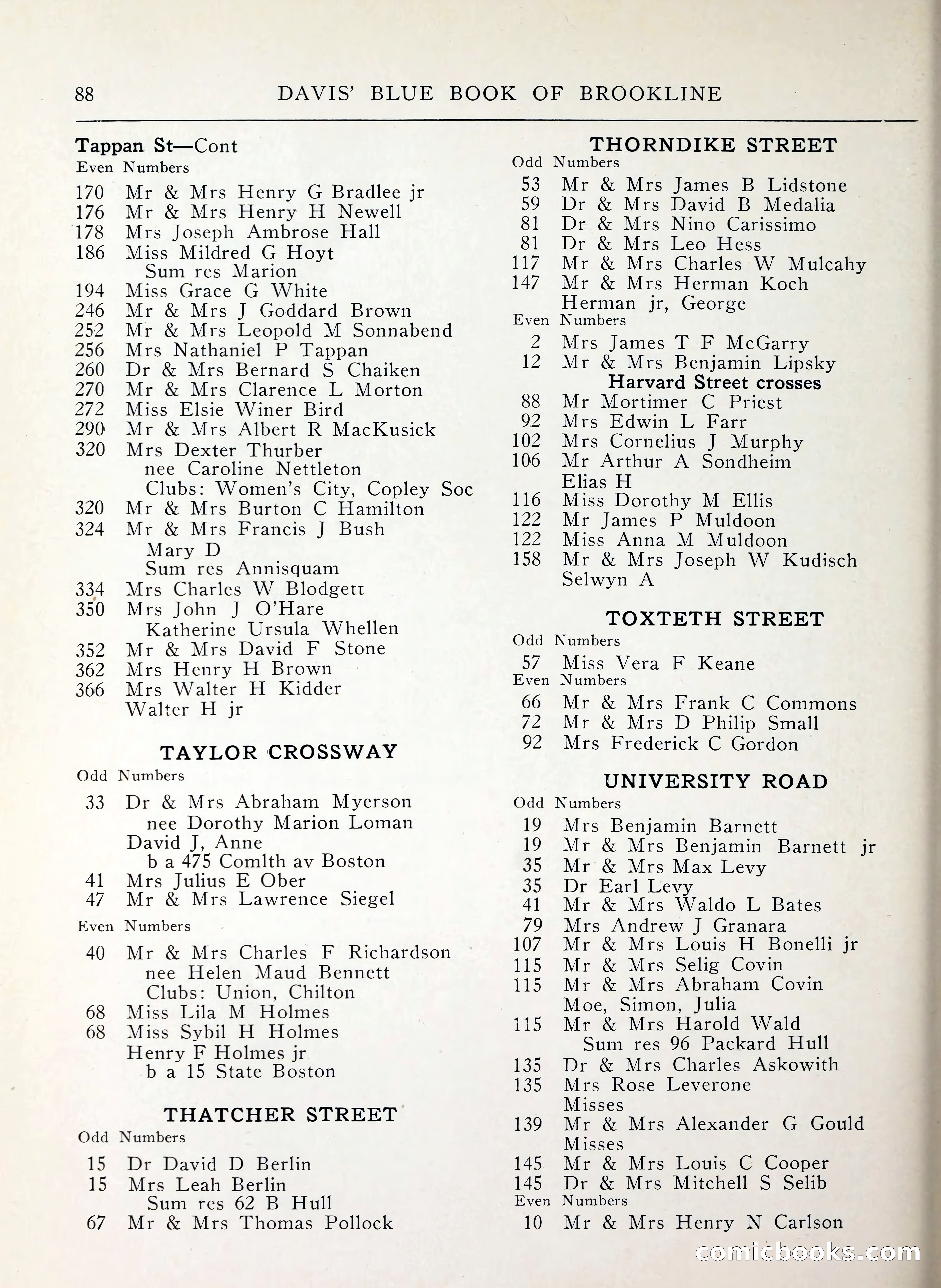Davis' Blue Book of Brookline, Wellesley and Weston — page 80 of 224