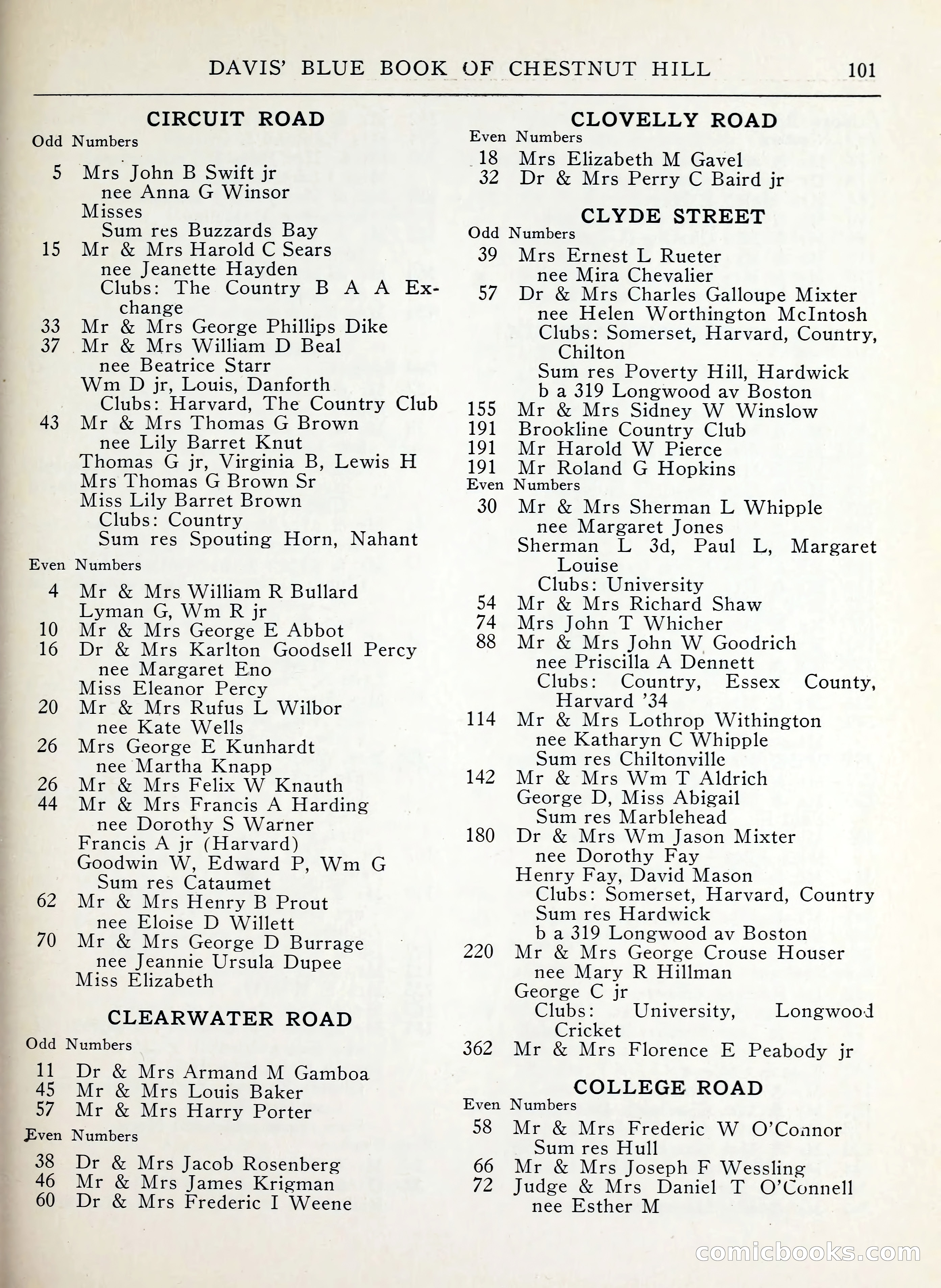 Davis' Blue Book of Brookline, Wellesley and Weston — page 93 of 224