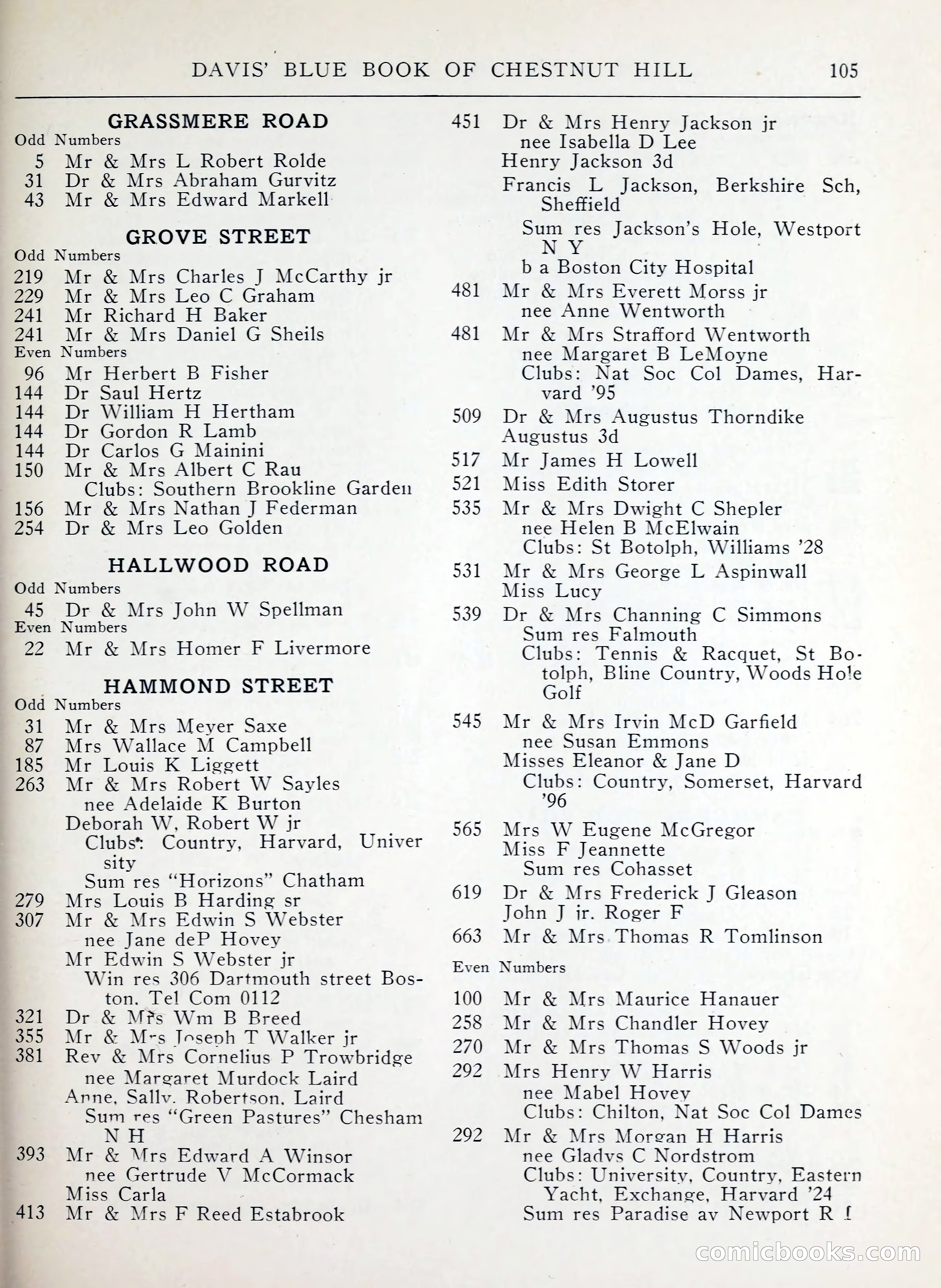 Davis' Blue Book of Brookline, Wellesley and Weston — page 97 of 224