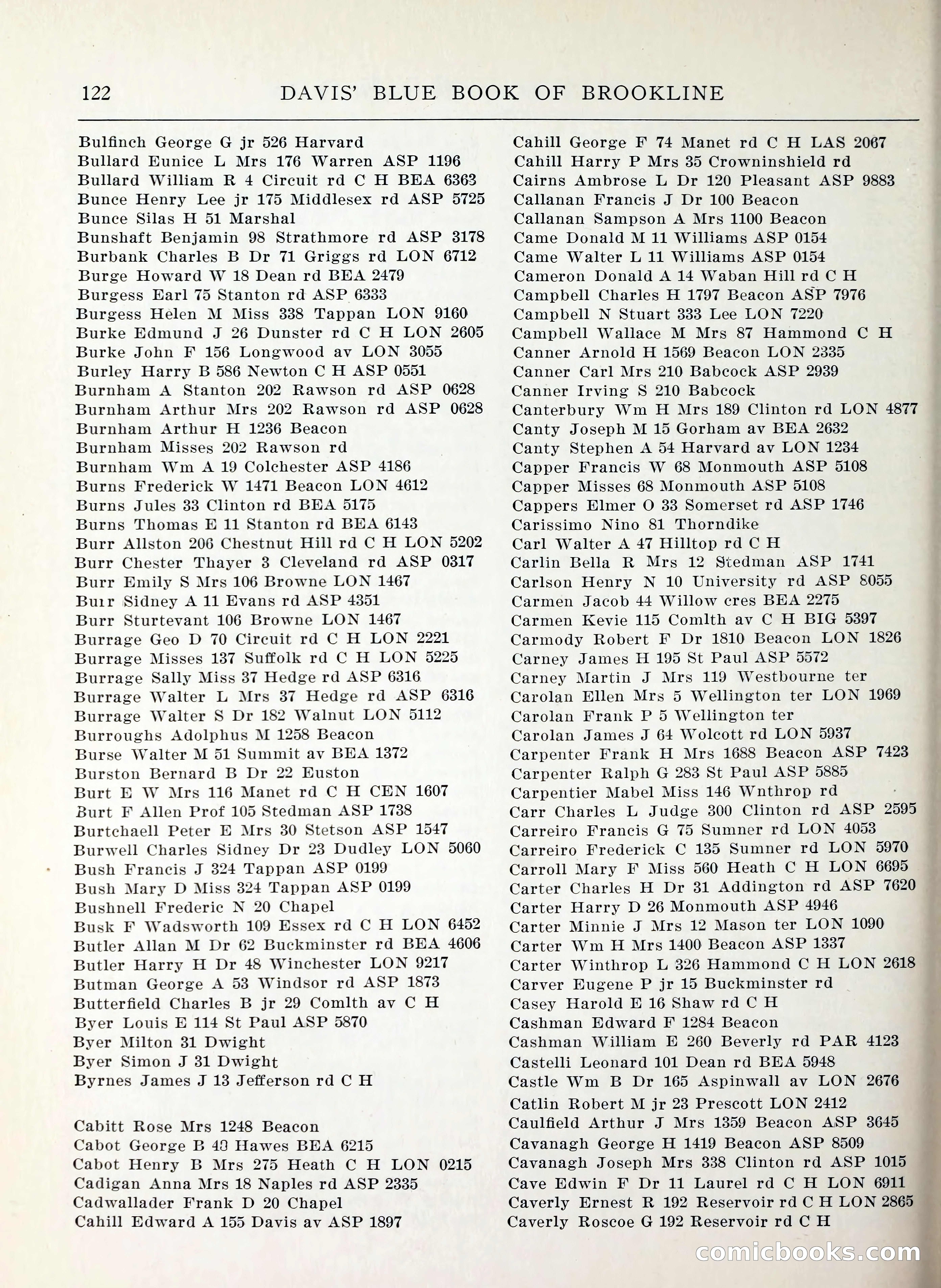 Davis' Blue Book of Brookline, Wellesley and Weston — page 114 of 224