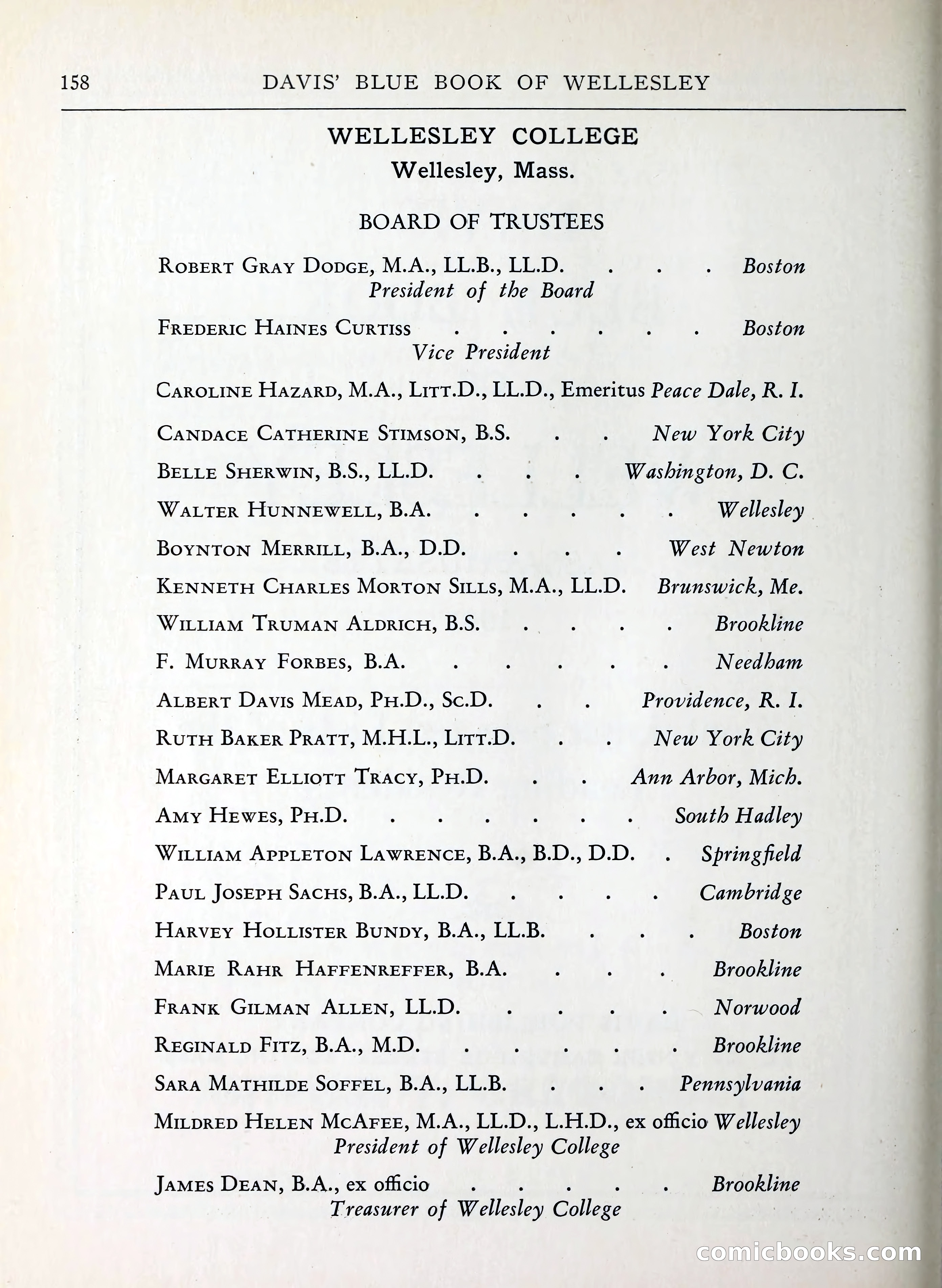 Davis' Blue Book of Brookline, Wellesley and Weston — page 152 of 224
