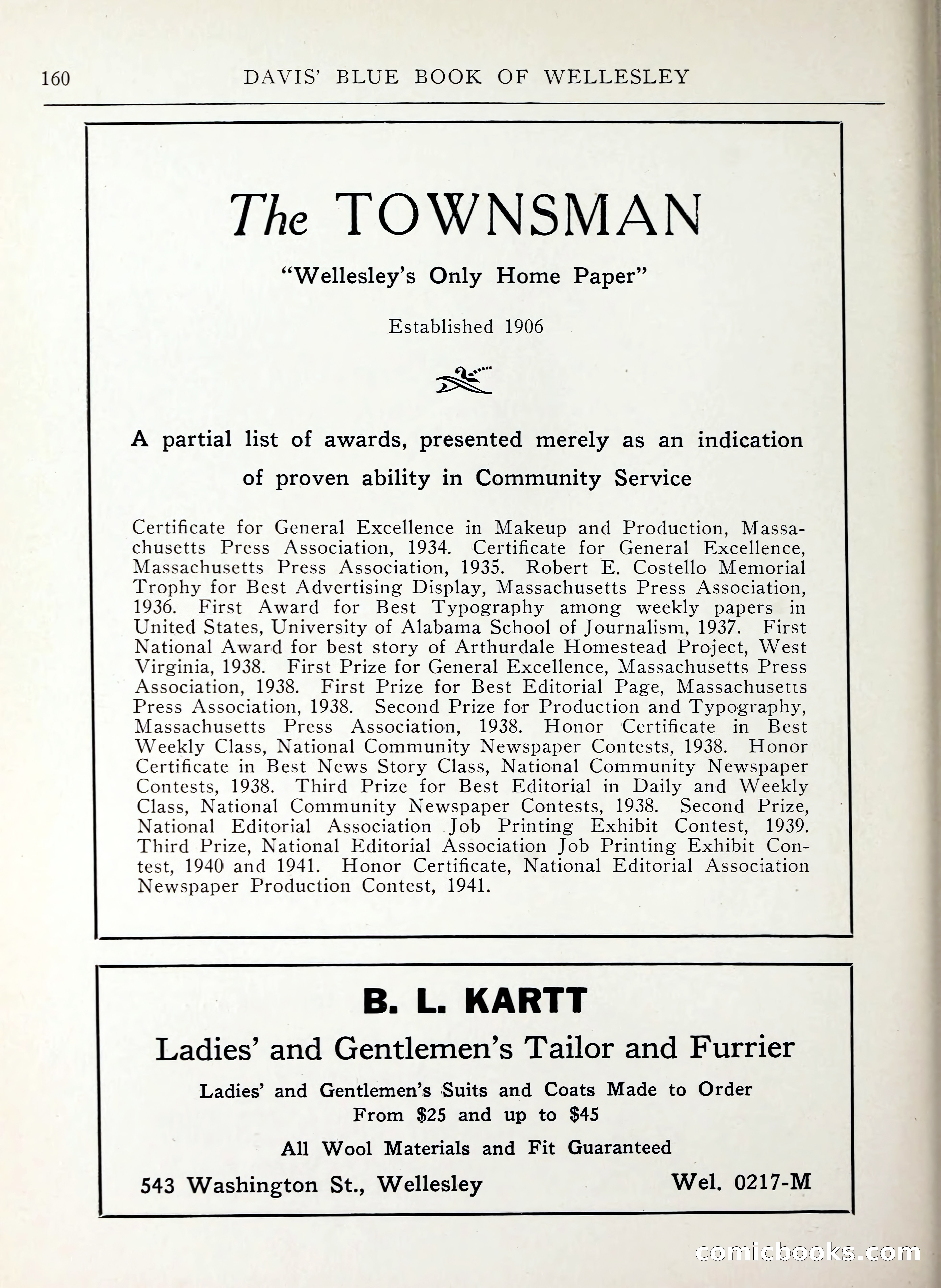 Davis' Blue Book of Brookline, Wellesley and Weston — page 156 of 224