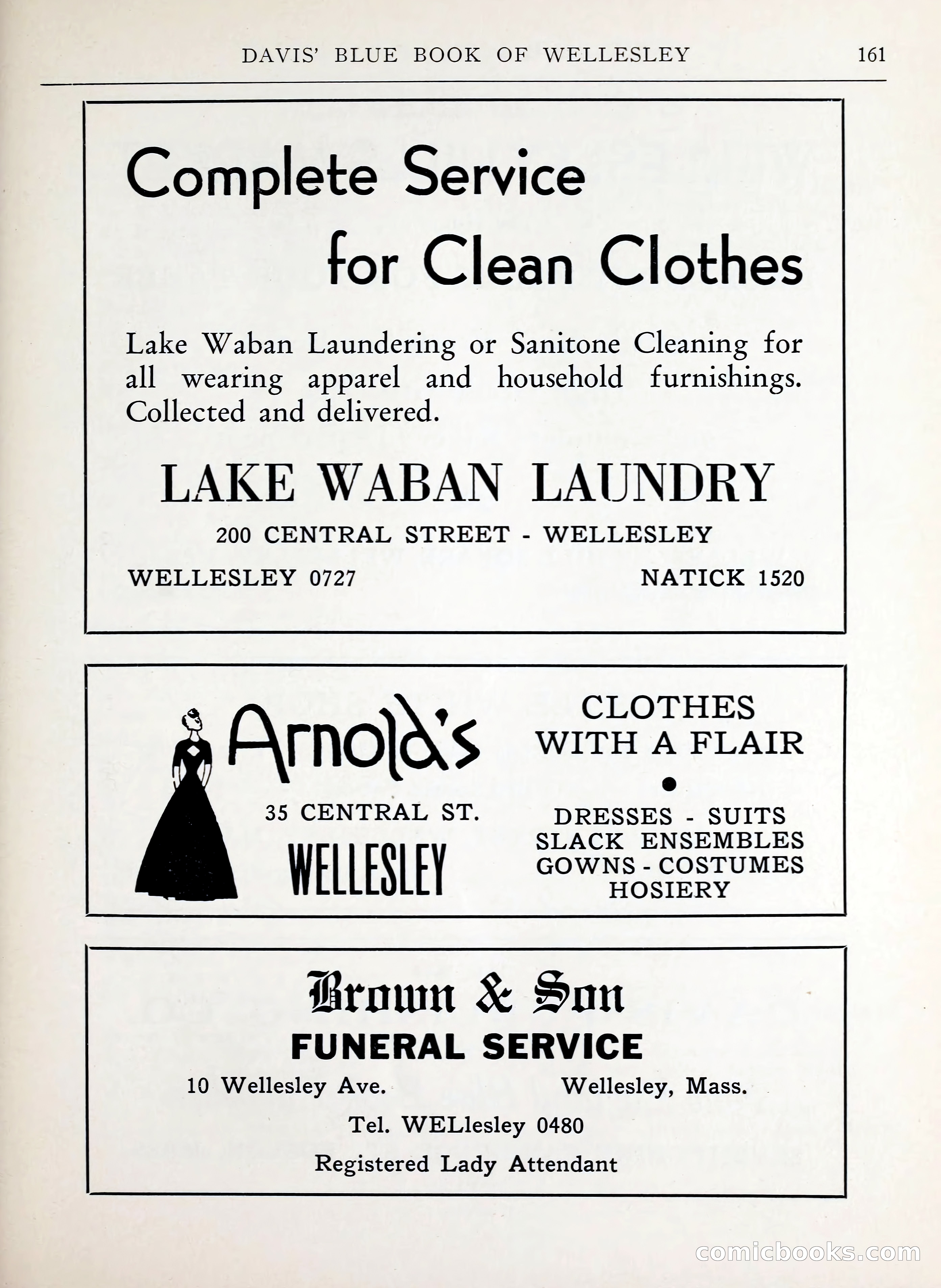 Davis' Blue Book of Brookline, Wellesley and Weston — page 157 of 224
