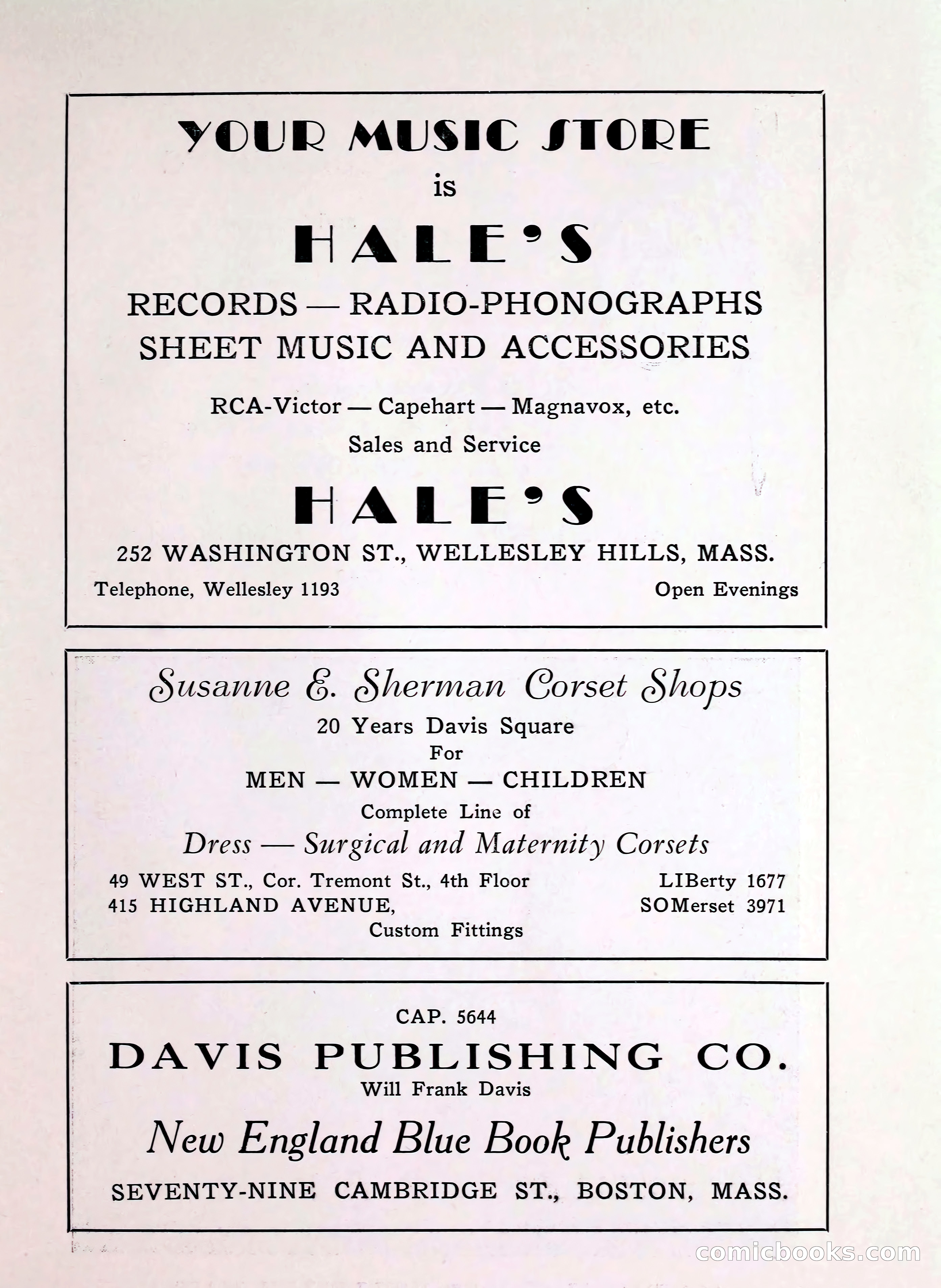 Davis' Blue Book of Brookline, Wellesley and Weston — page 191 of 224