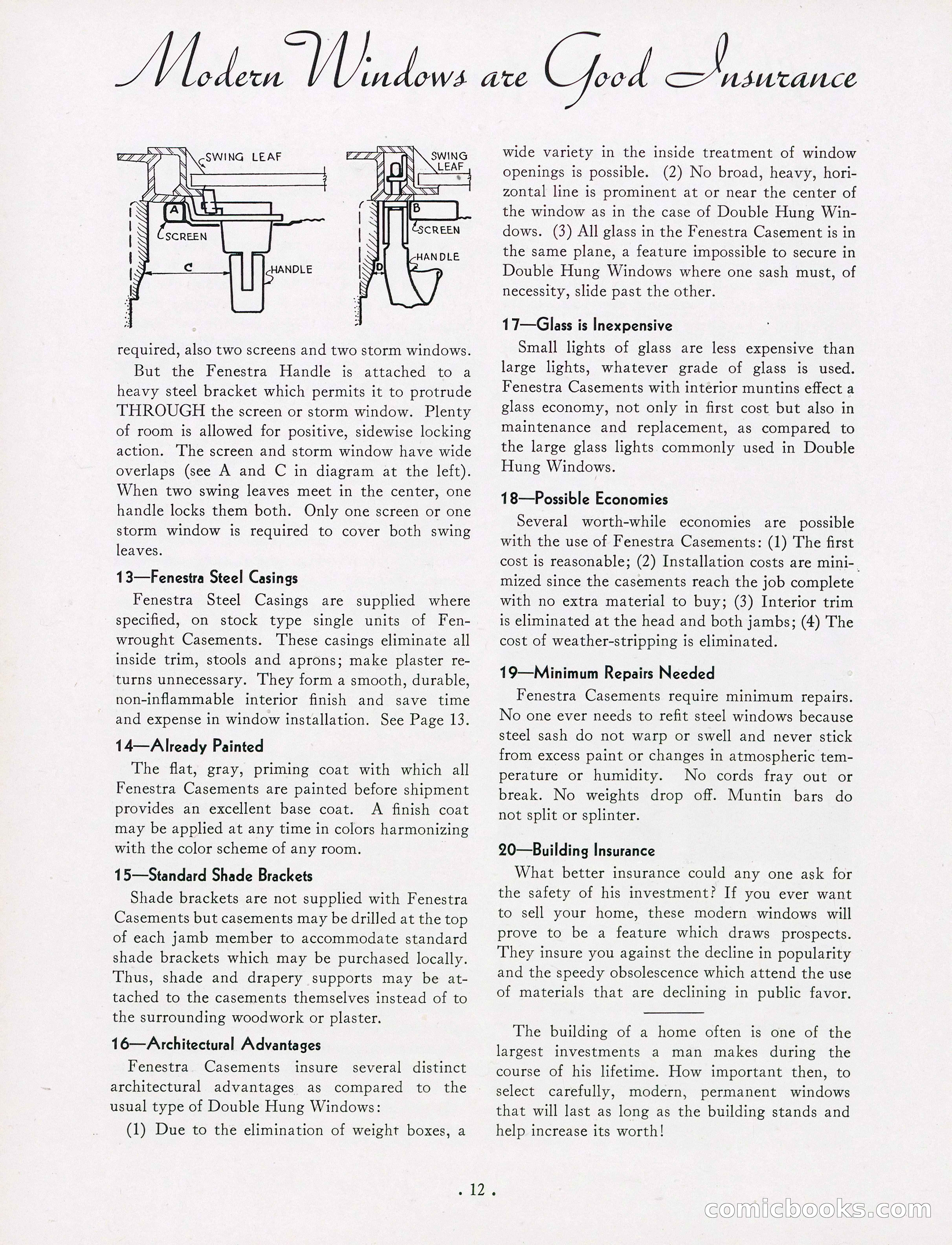 The Home Owner's Blue Book of Fenestra Bonderized Steel Casement Windows — page 14 of 29