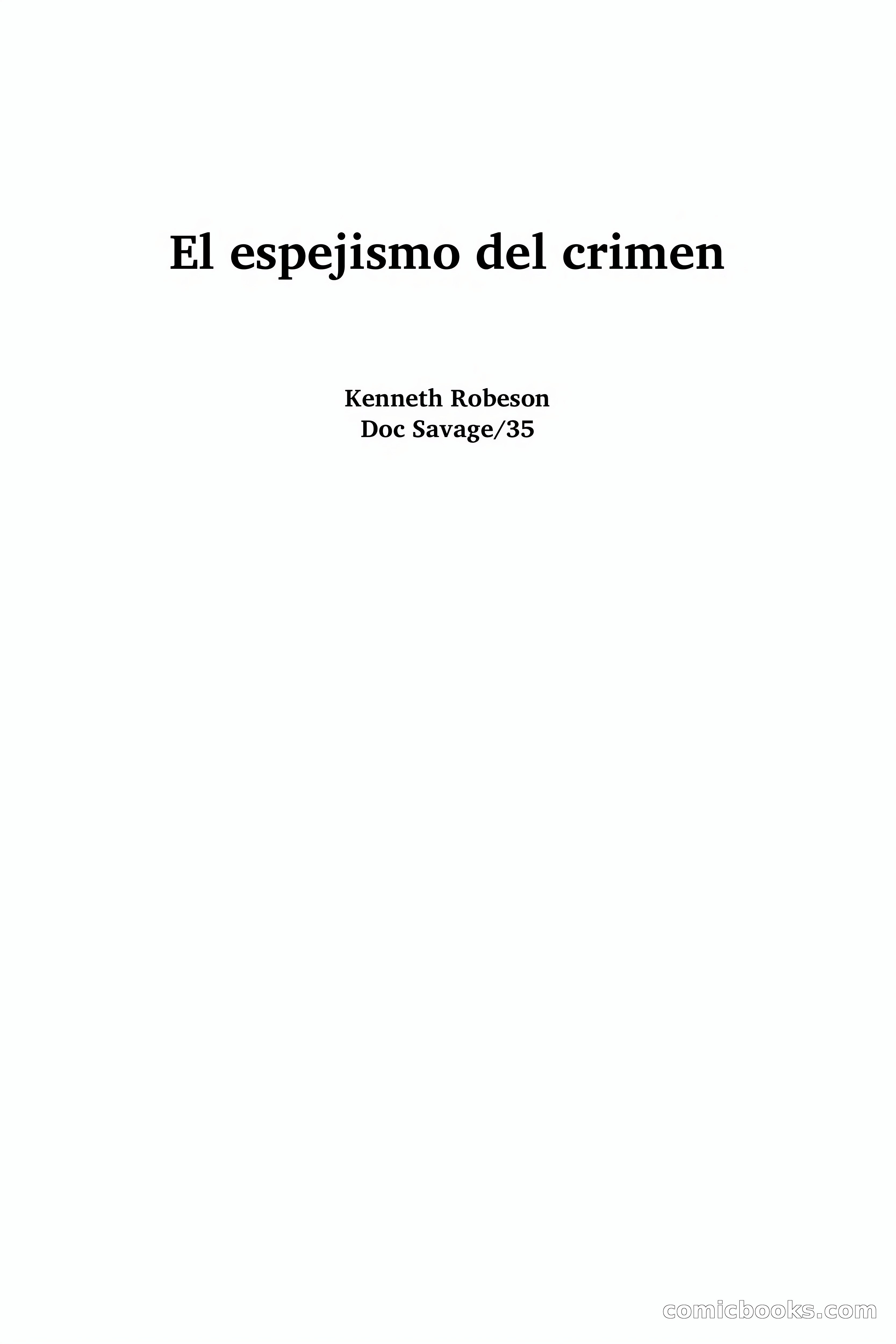Doc Savage: El espejismo del crimen — page 2 of 167