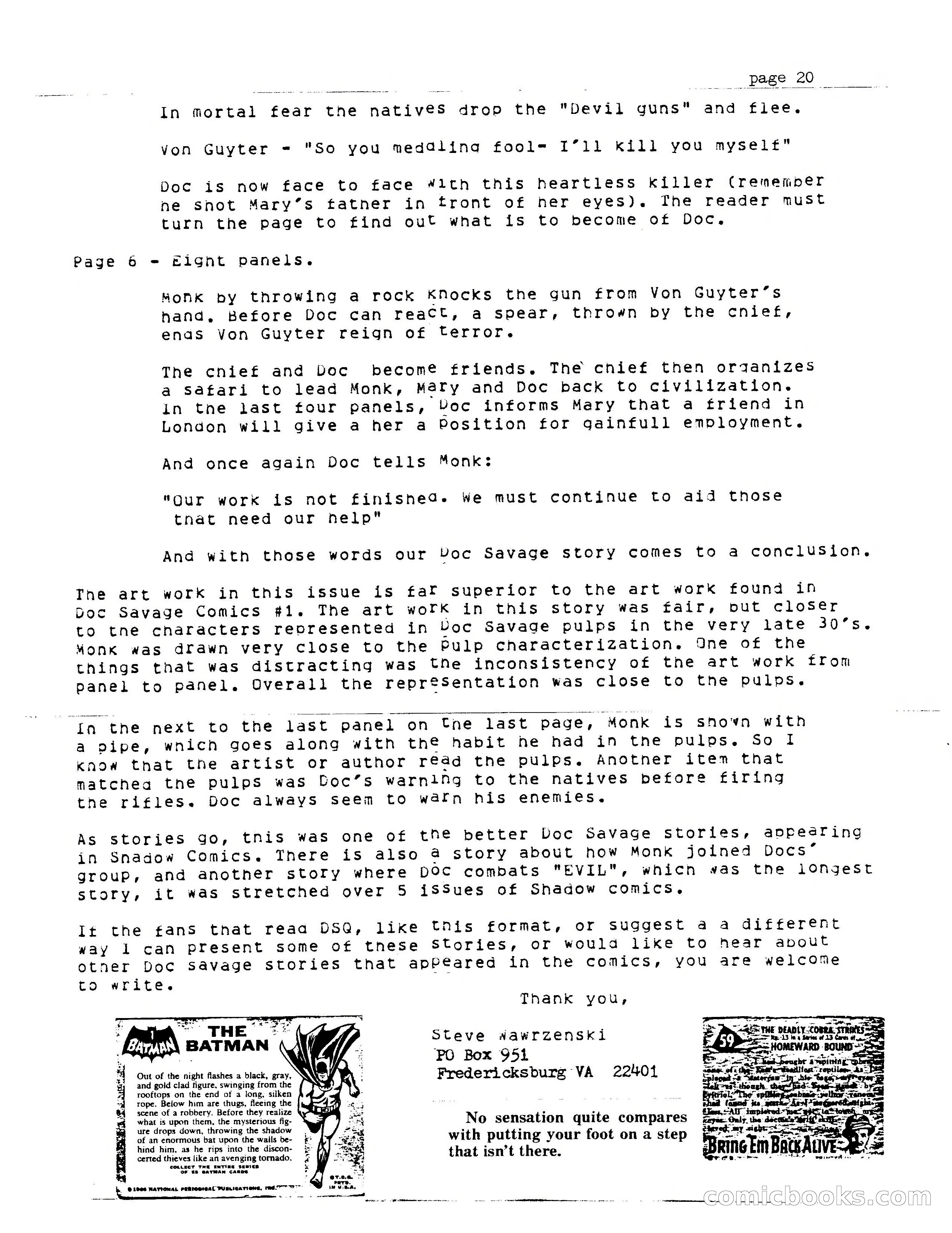 Doc Savage Quarterly — page 19 of 23