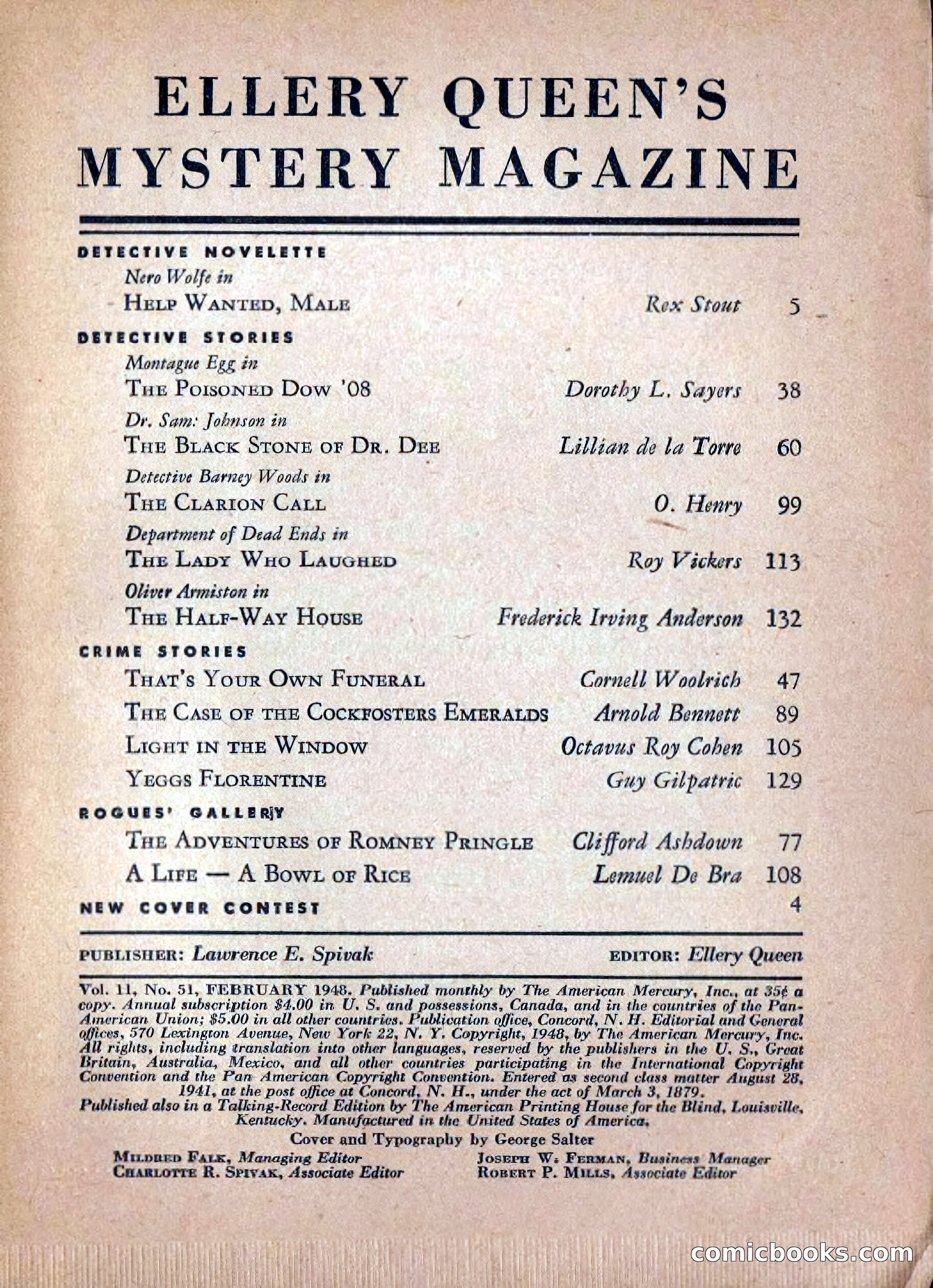 Ellery Queen's Mystery Magazine, February 1948 — page 3 of 148
